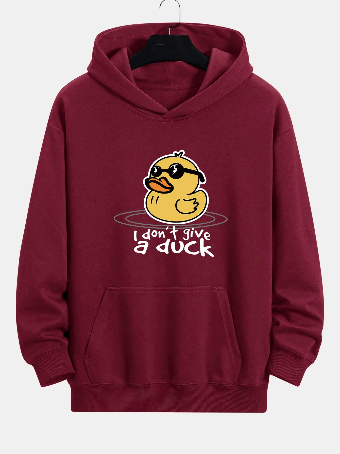 Gelber Entenprint mit Sonnenbrille Relax Fit Hoodie - Image 6