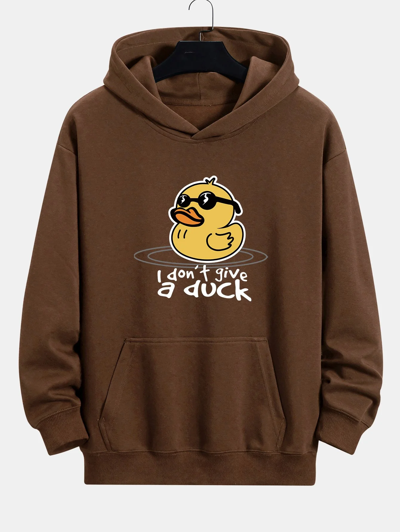 Gelber Entenprint mit Sonnenbrille Relax Fit Hoodie - Image 7