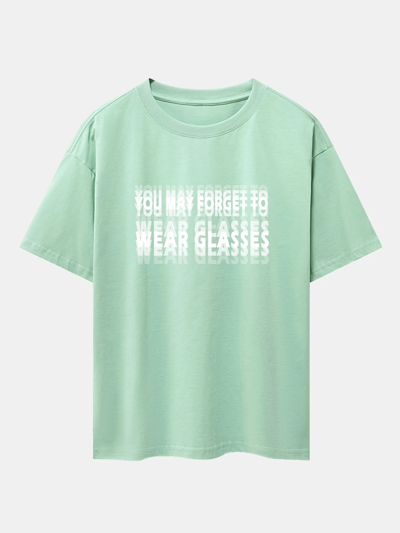 Du könntest vergessen, eine Brille zu tragen Slogan Druck Drop-Shoulder Oversize T-Shirt - Image 10