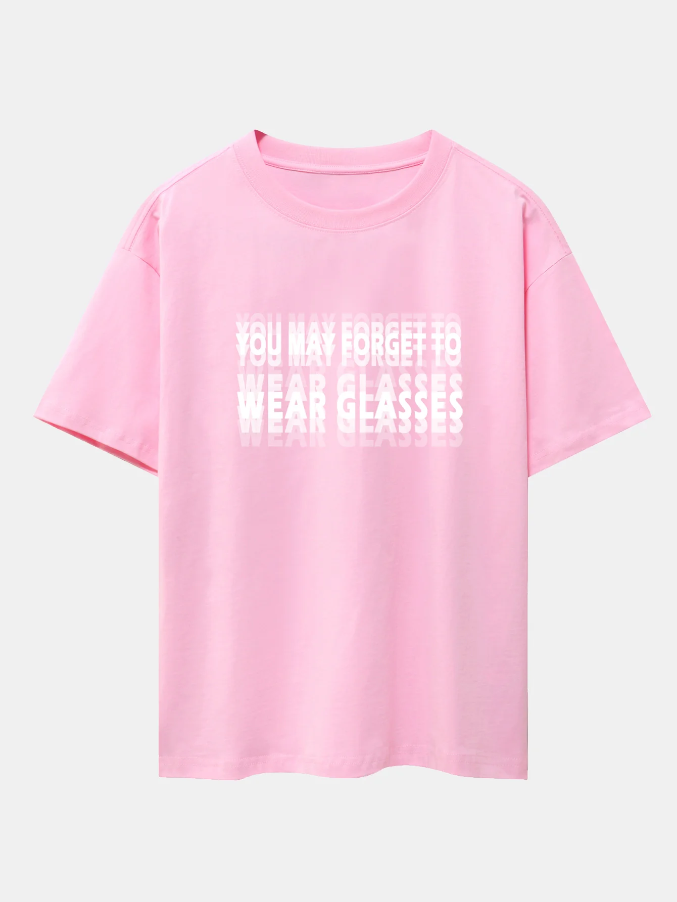 Du könntest vergessen, eine Brille zu tragen Slogan Druck Drop-Shoulder Oversize T-Shirt - Image 11