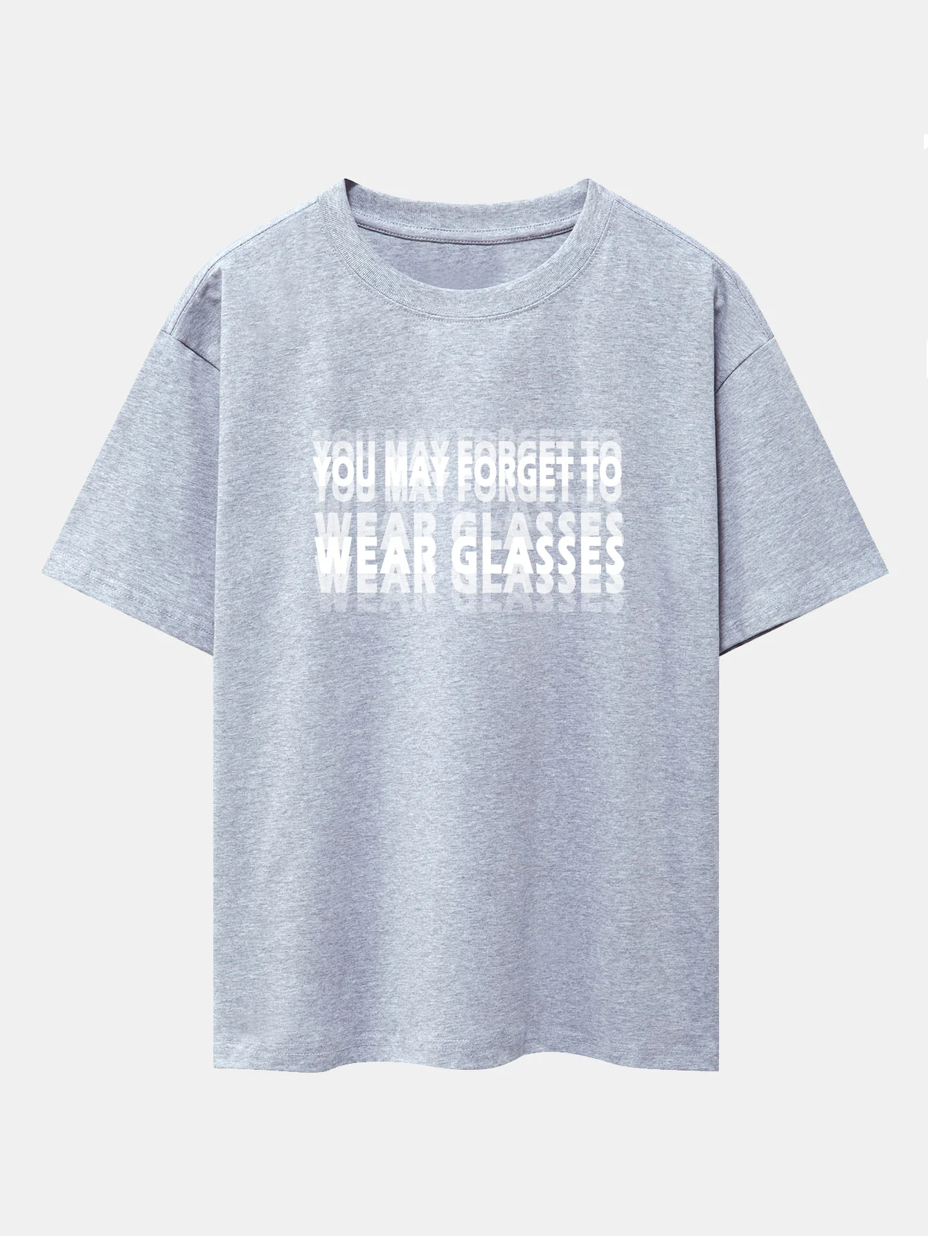Du könntest vergessen, eine Brille zu tragen Slogan Druck Drop-Shoulder Oversize T-Shirt - Image 12