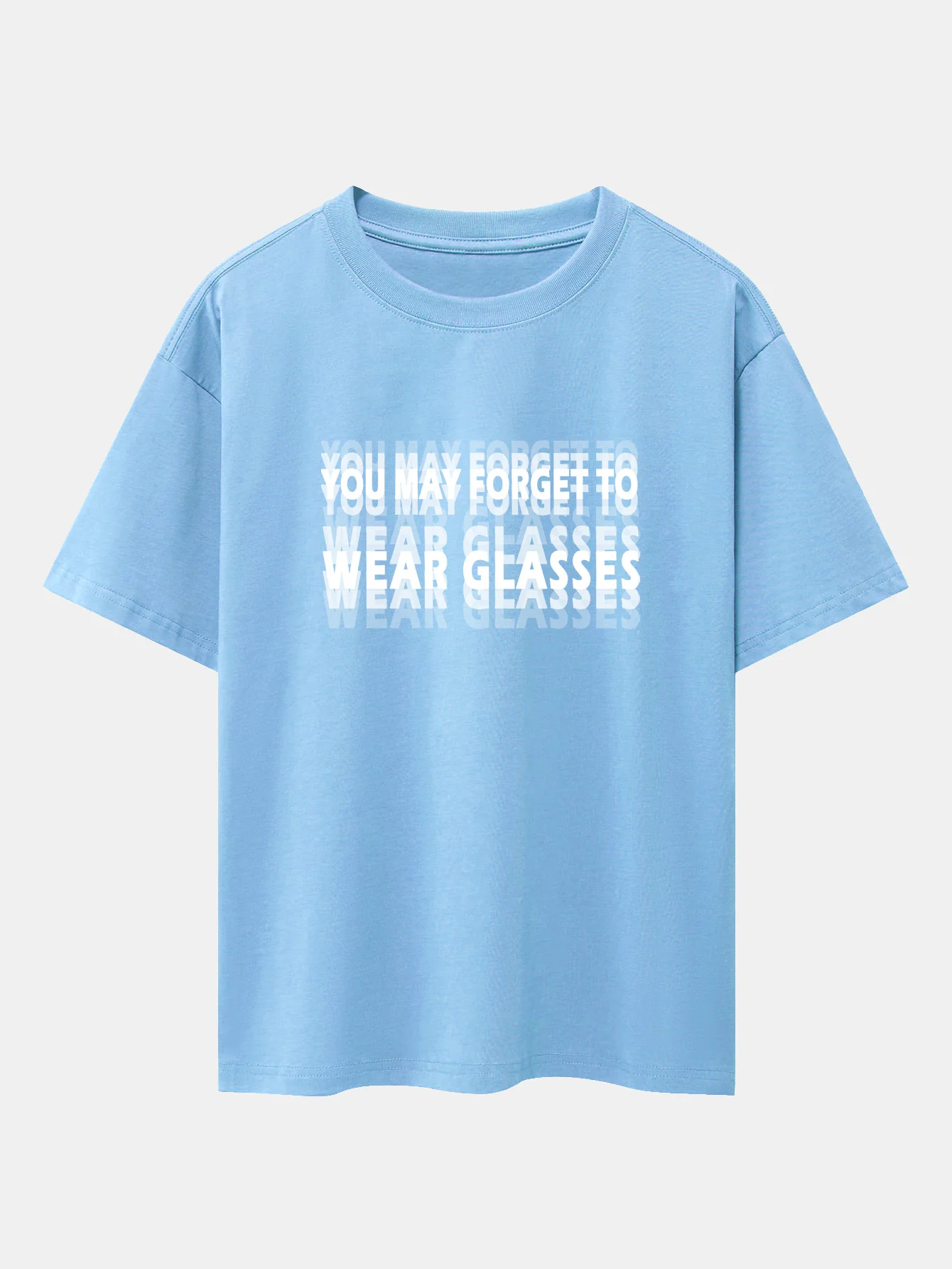 Du könntest vergessen, eine Brille zu tragen Slogan Druck Drop-Shoulder Oversize T-Shirt - Image 13