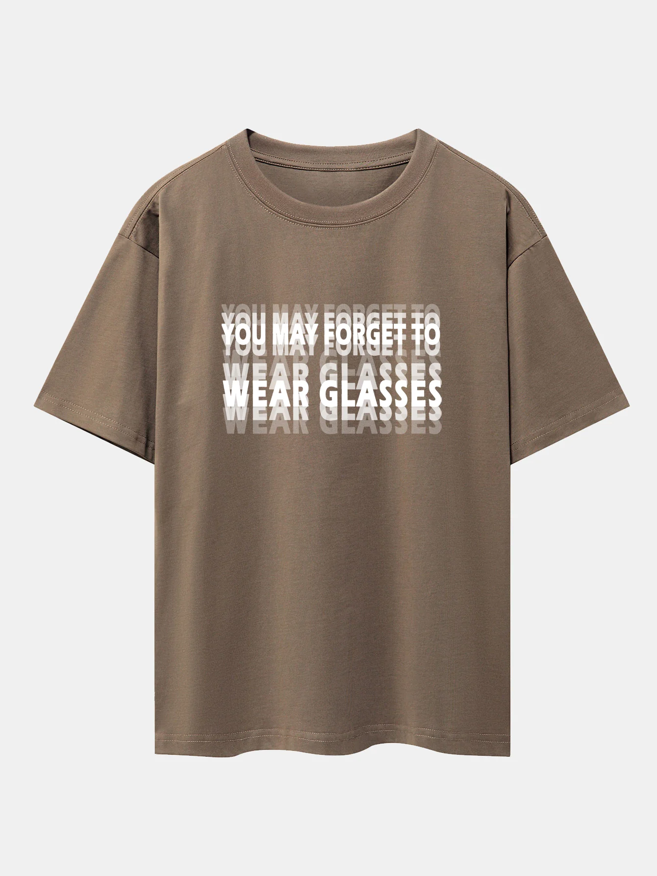 Du könntest vergessen, eine Brille zu tragen Slogan Druck Drop-Shoulder Oversize T-Shirt - Image 3