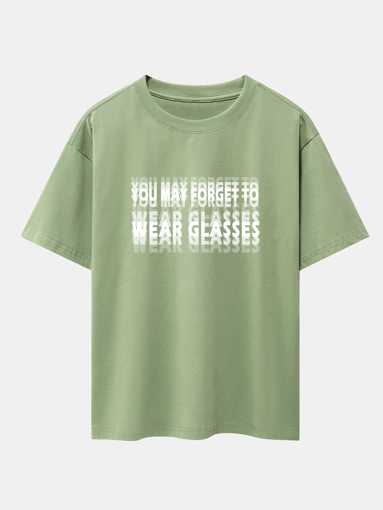 Du könntest vergessen, eine Brille zu tragen Slogan Druck Drop-Shoulder Oversize T-Shirt - Image 6