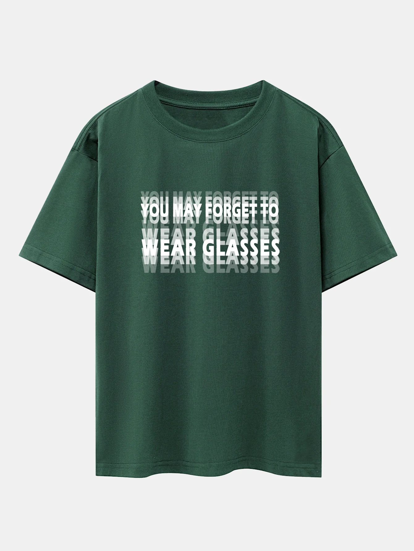 Du könntest vergessen, eine Brille zu tragen Slogan Druck Drop-Shoulder Oversize T-Shirt - Image 7