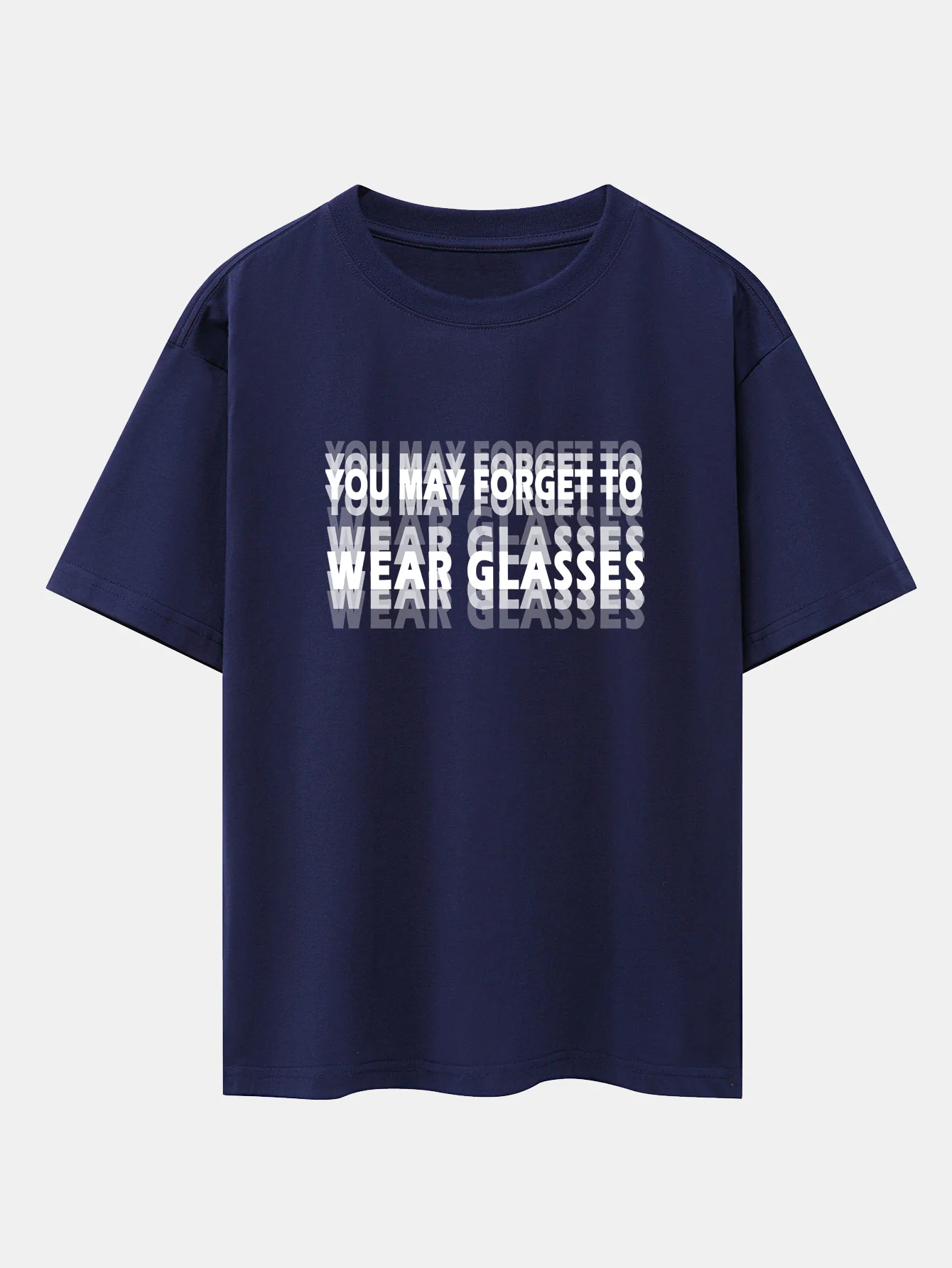 Du könntest vergessen, eine Brille zu tragen Slogan Druck Drop-Shoulder Oversize T-Shirt - Image 8