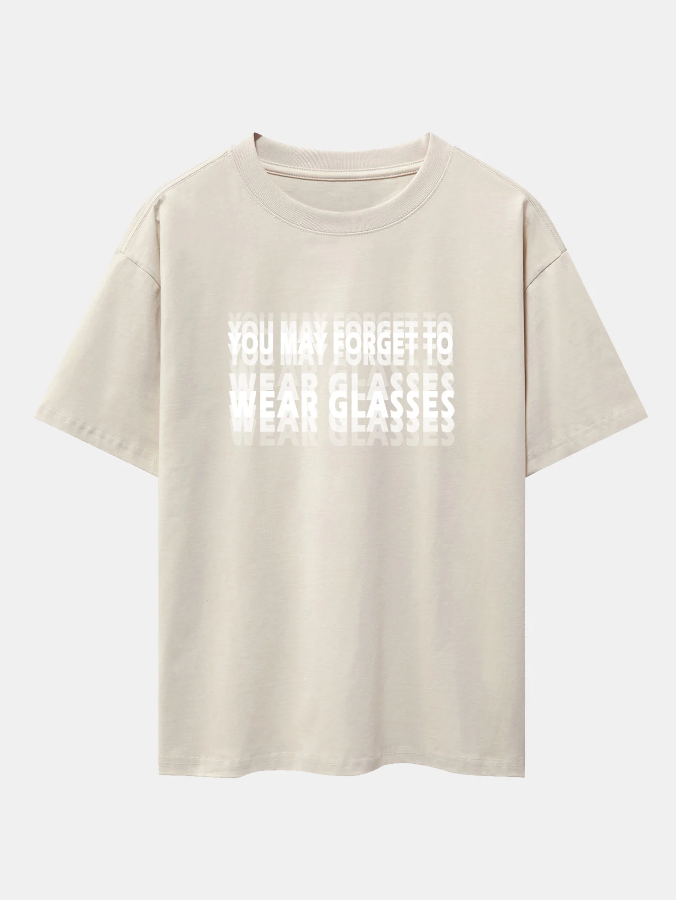 Du könntest vergessen, eine Brille zu tragen Slogan Druck Drop-Shoulder Oversize T-Shirt - Image 9