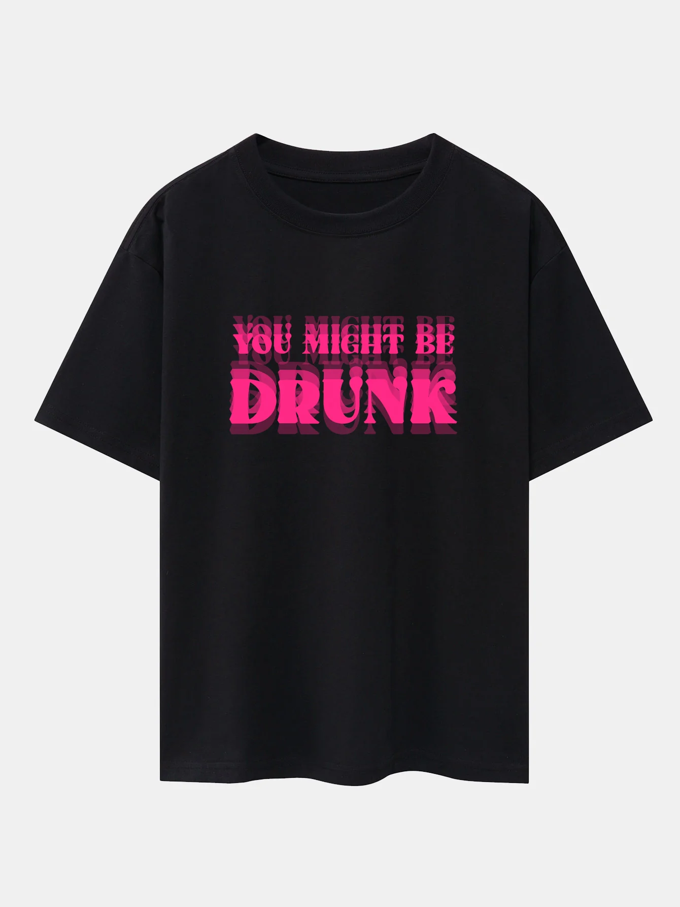 You Might Be Drunk Print Drop-Shoulder Oversize T-Shirt - Image 2