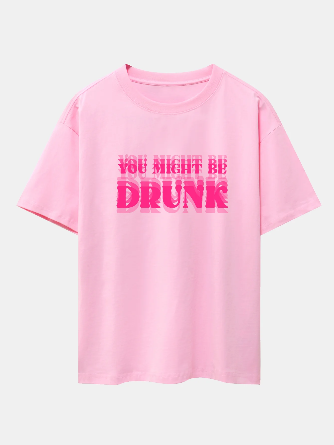 You Might Be Drunk Print Drop-Shoulder Oversize T-Shirt - Image 3