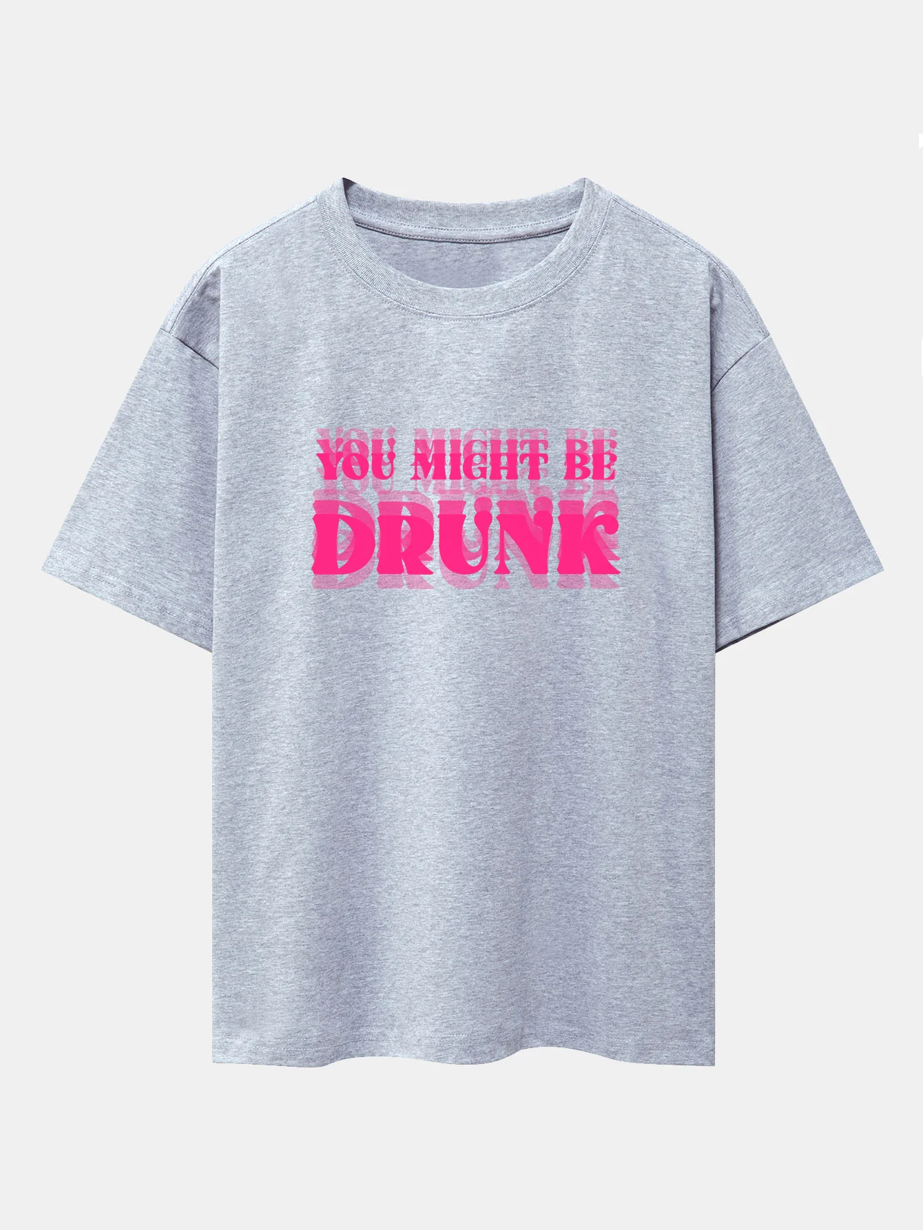 You Might Be Drunk Print Drop-Shoulder Oversize T-Shirt - Image 5
