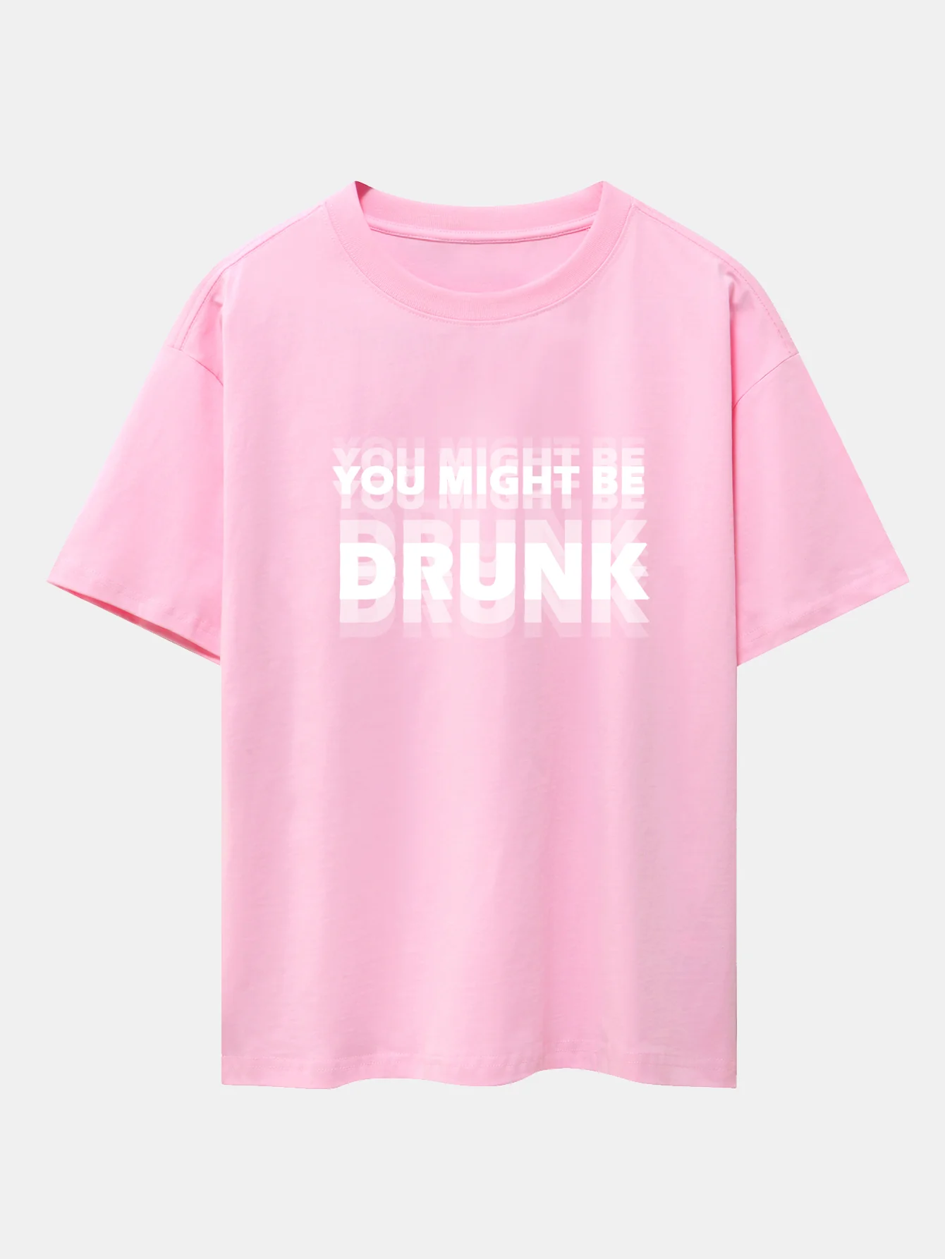 You Might Be Drunk Print Drop Shoulder Oversize T-Shirt - Image 10