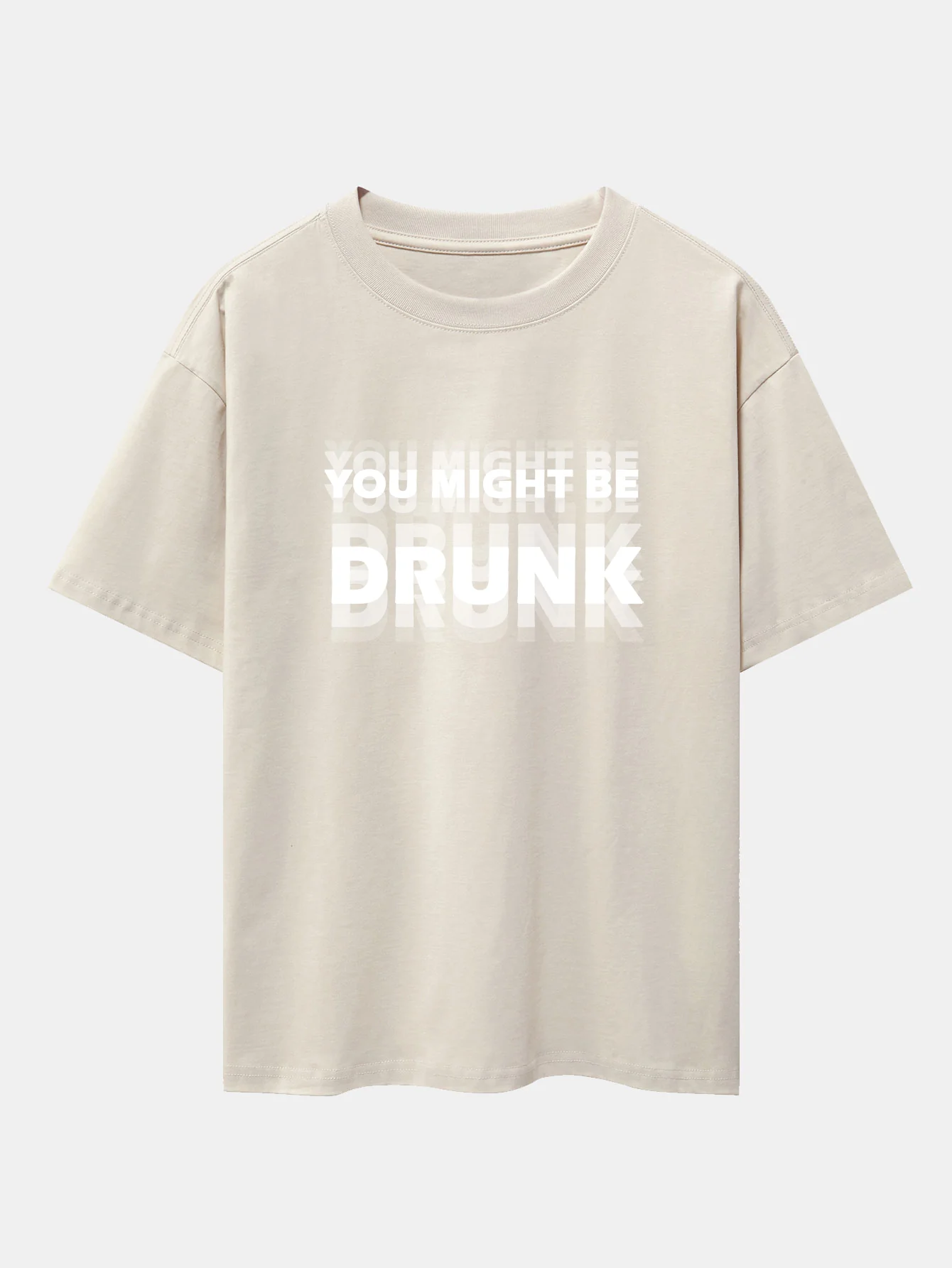 You Might Be Drunk Print Drop Shoulder Oversize T-Shirt - Image 11