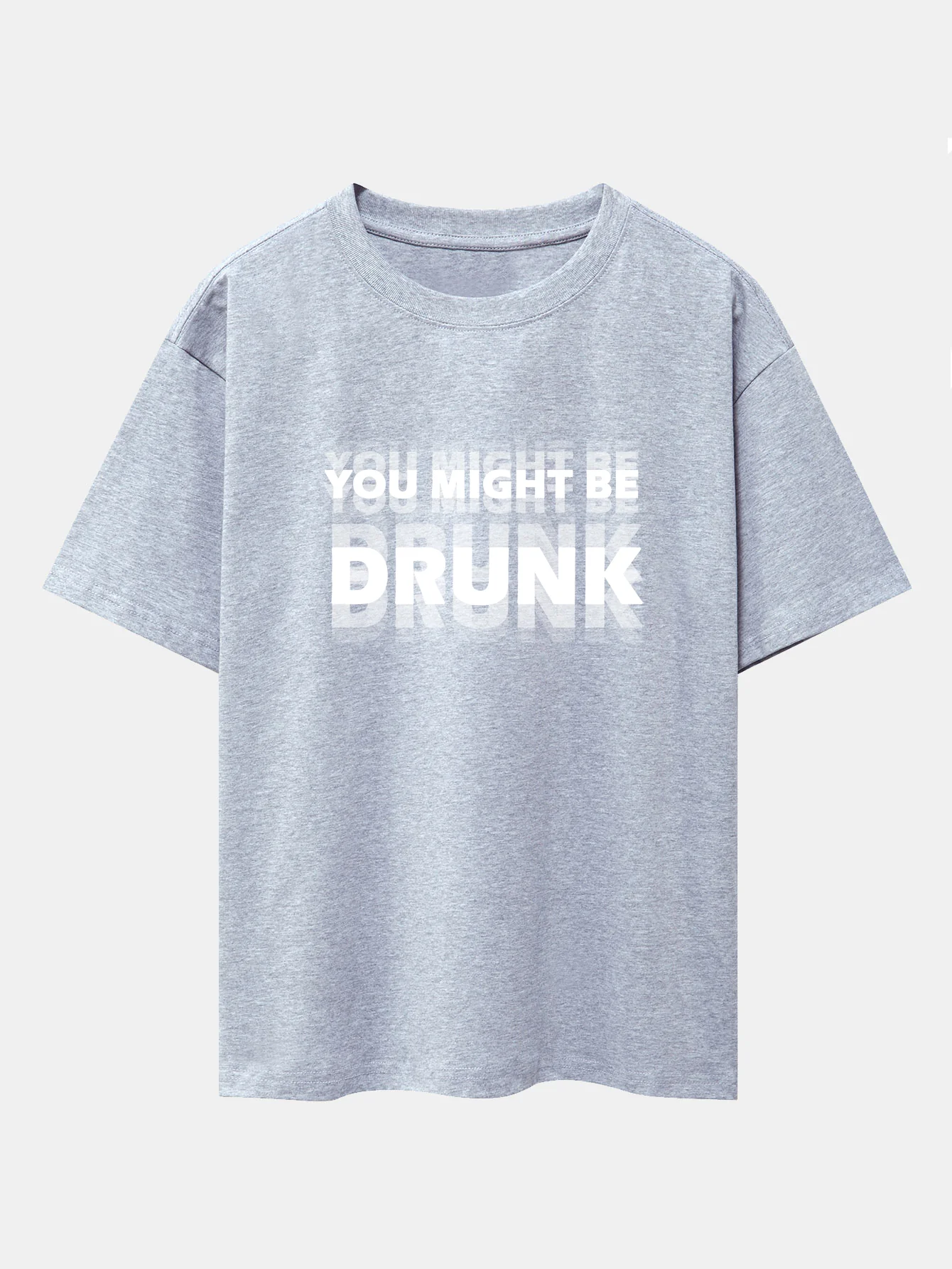 You Might Be Drunk Print Drop Shoulder Oversize T-Shirt - Image 13