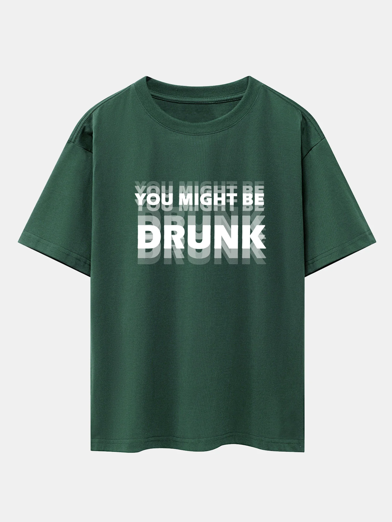You Might Be Drunk Print Drop Shoulder Oversize T-Shirt - Image 3