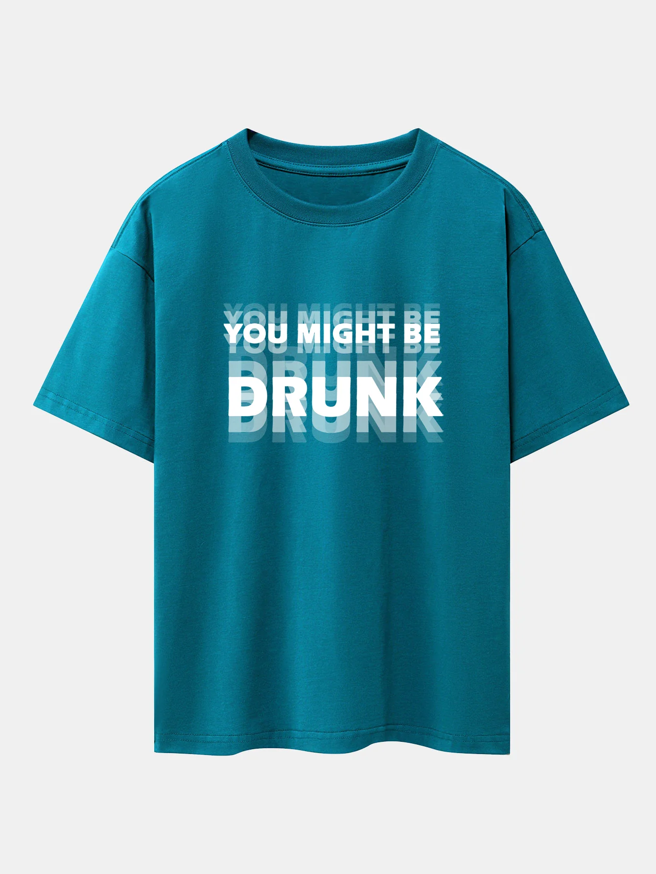 You Might Be Drunk Print Drop Shoulder Oversize T-Shirt - Image 4