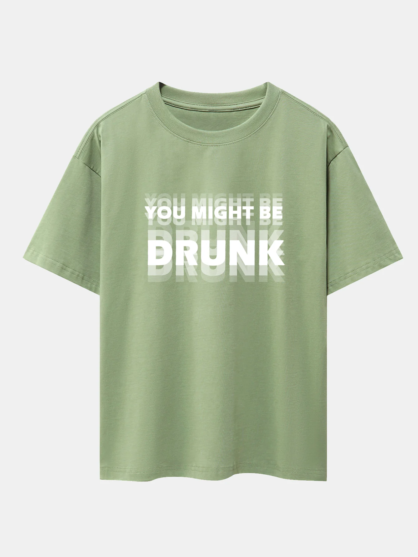 You Might Be Drunk Print Drop Shoulder Oversize T-Shirt - Image 5
