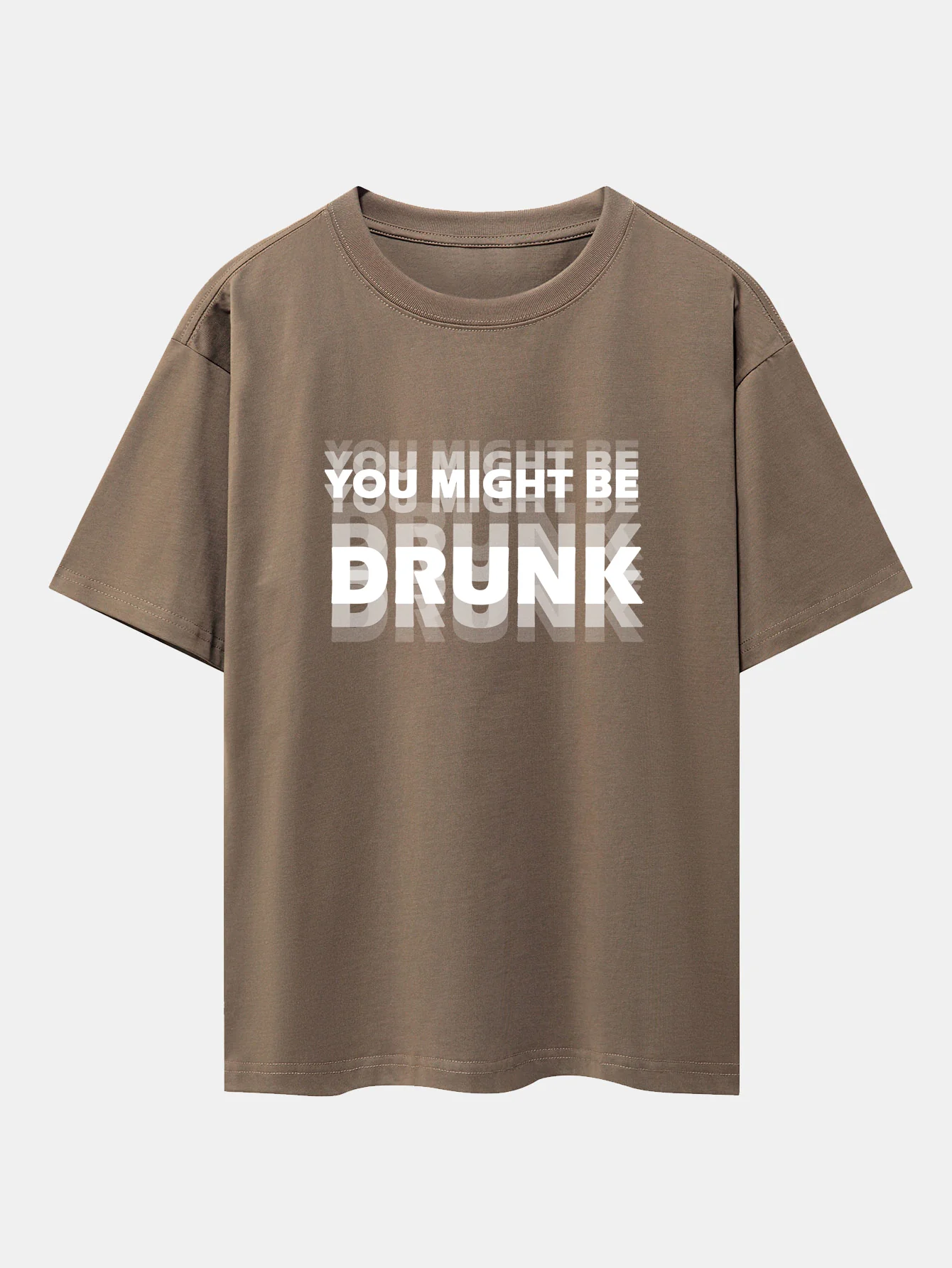You Might Be Drunk Print Drop Shoulder Oversize T-Shirt - Image 7