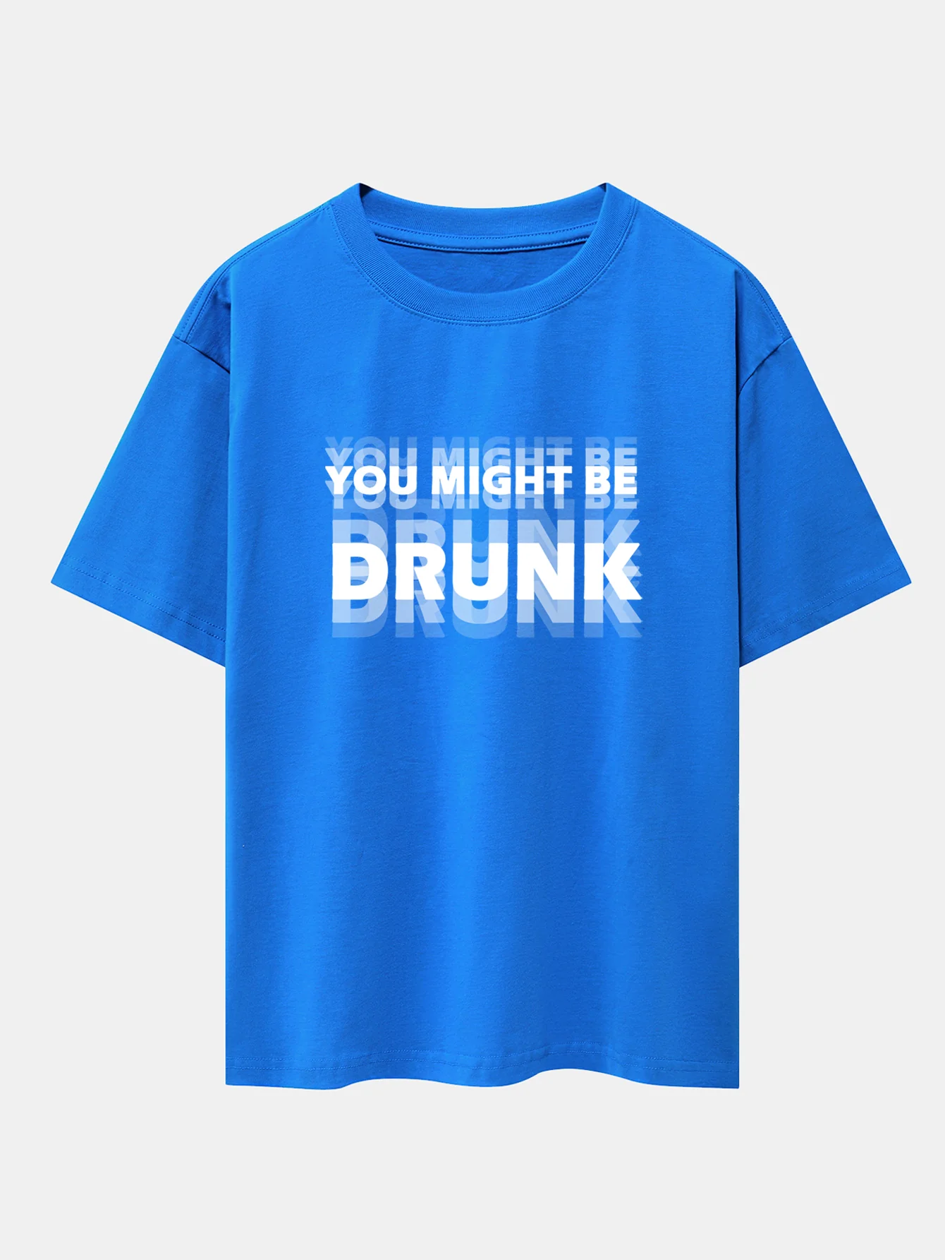 You Might Be Drunk Print Drop Shoulder Oversize T-Shirt - Image 8