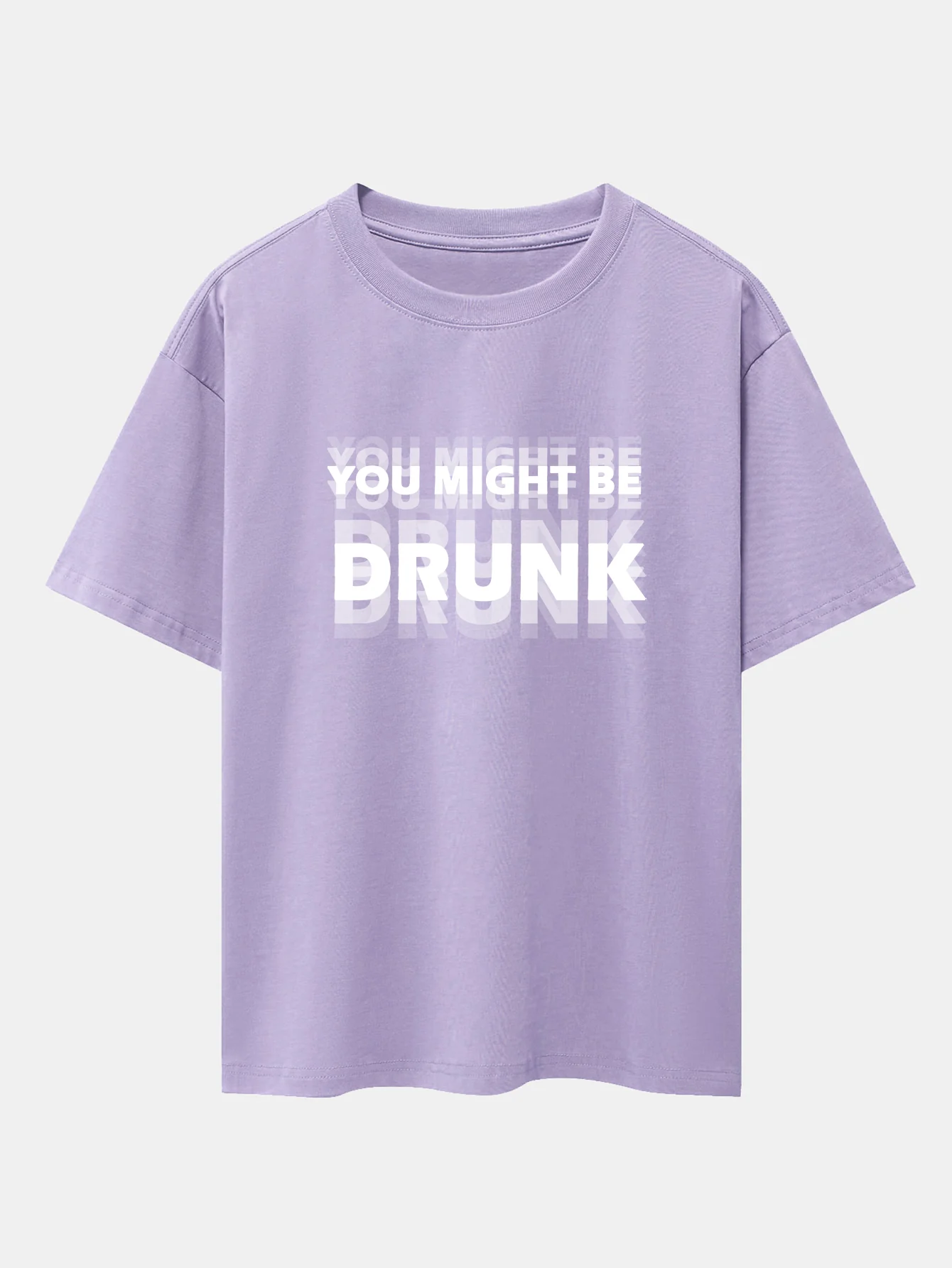 You Might Be Drunk Print Drop Shoulder Oversize T-Shirt - Image 9