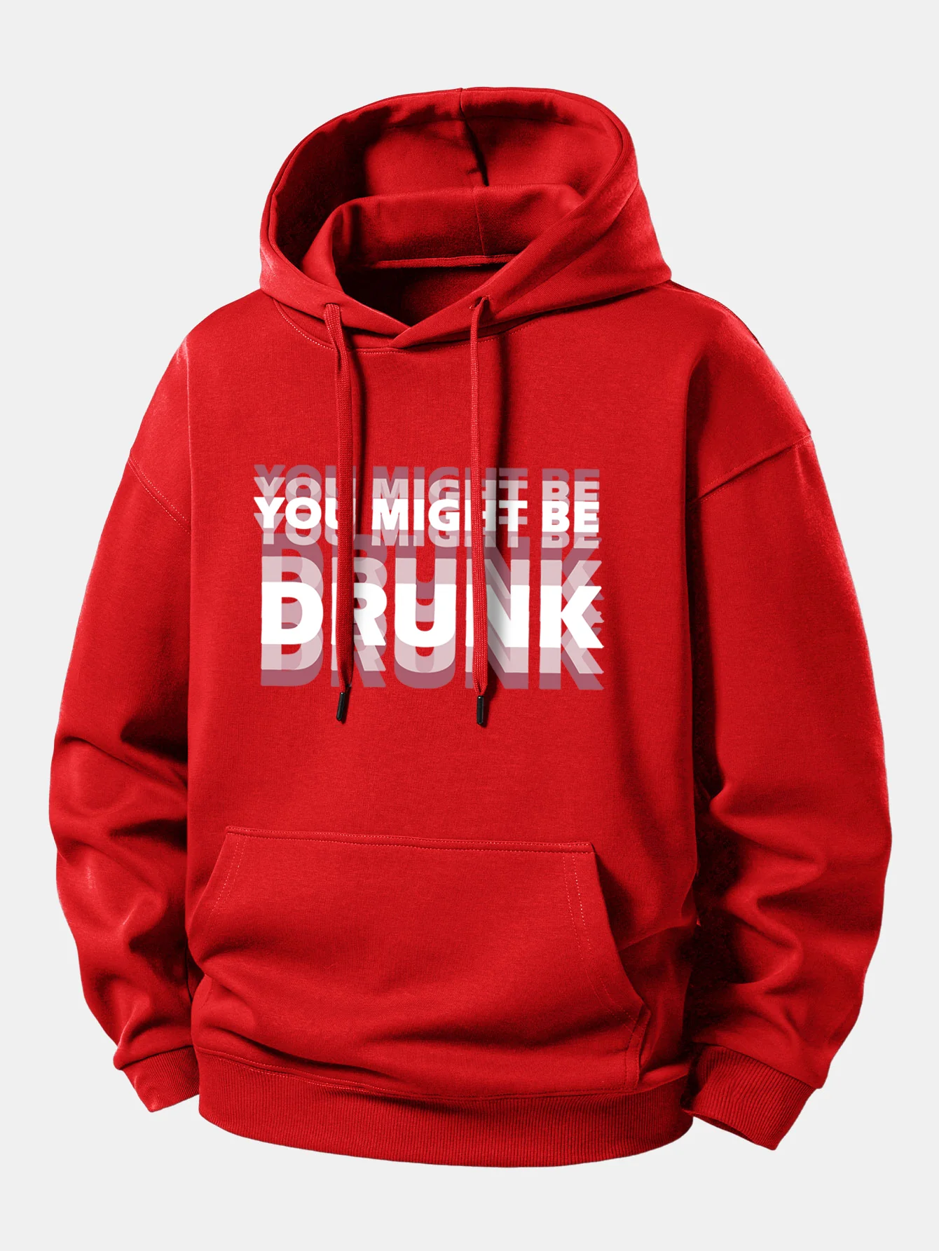 You Might Be Drunk Print Relax Fit Hoodie - Image 10