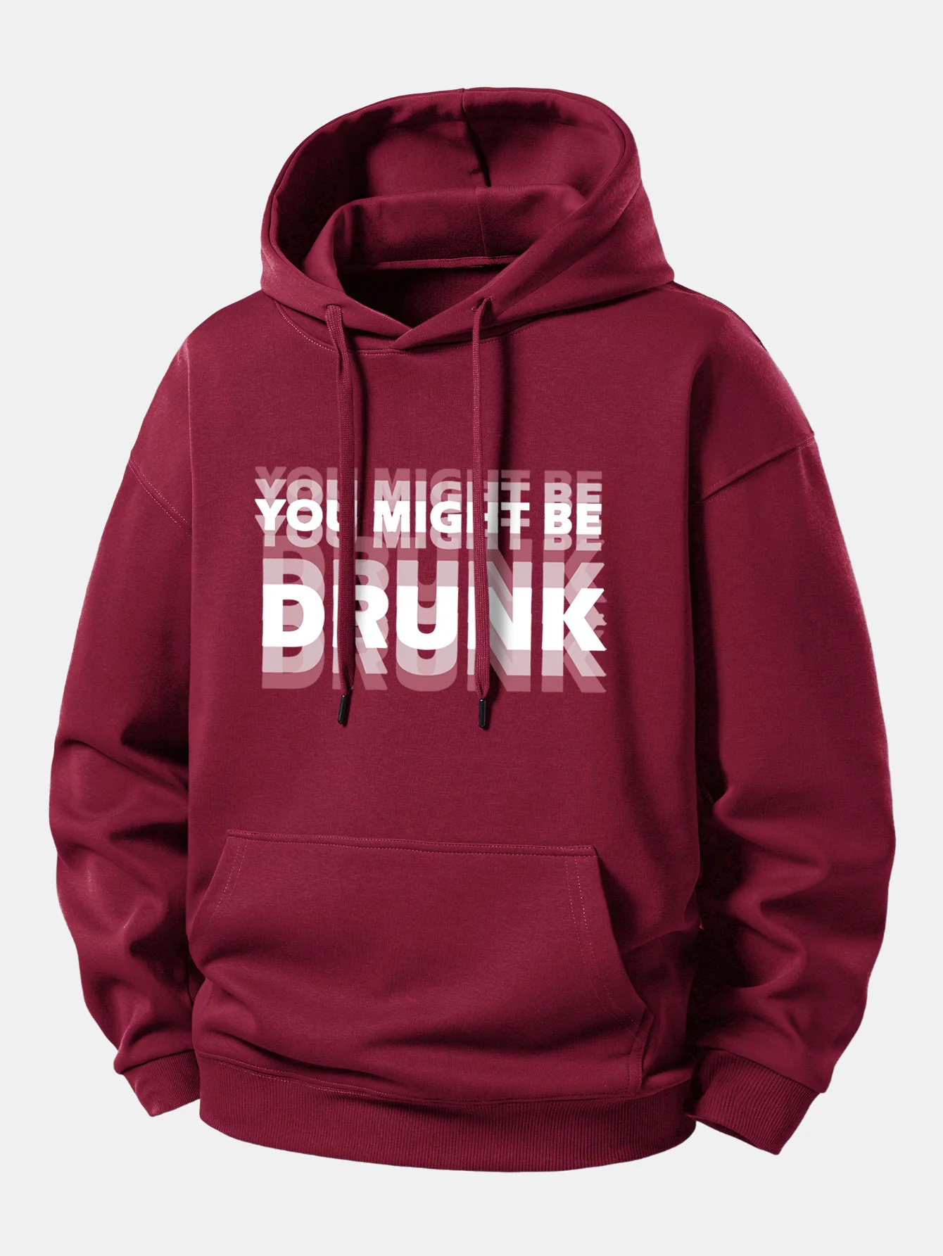 You Might Be Drunk Print Relax Fit Hoodie - Image 11