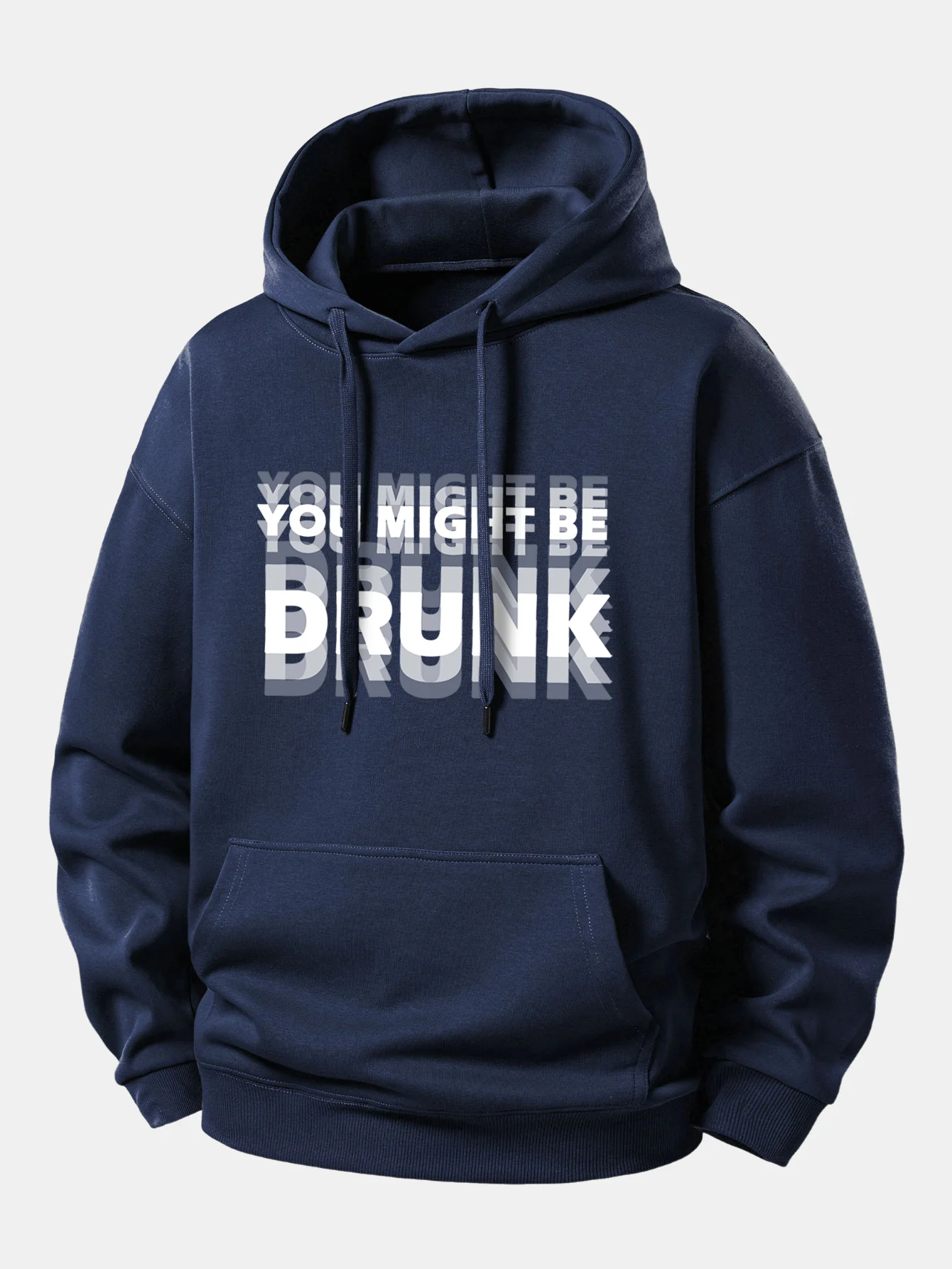 You Might Be Drunk Print Relax Fit Hoodie - Image 4