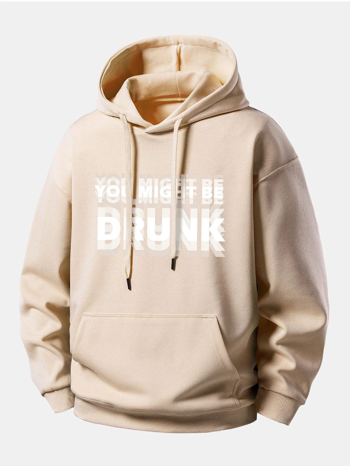 You Might Be Drunk Print Relax Fit Hoodie - Image 5