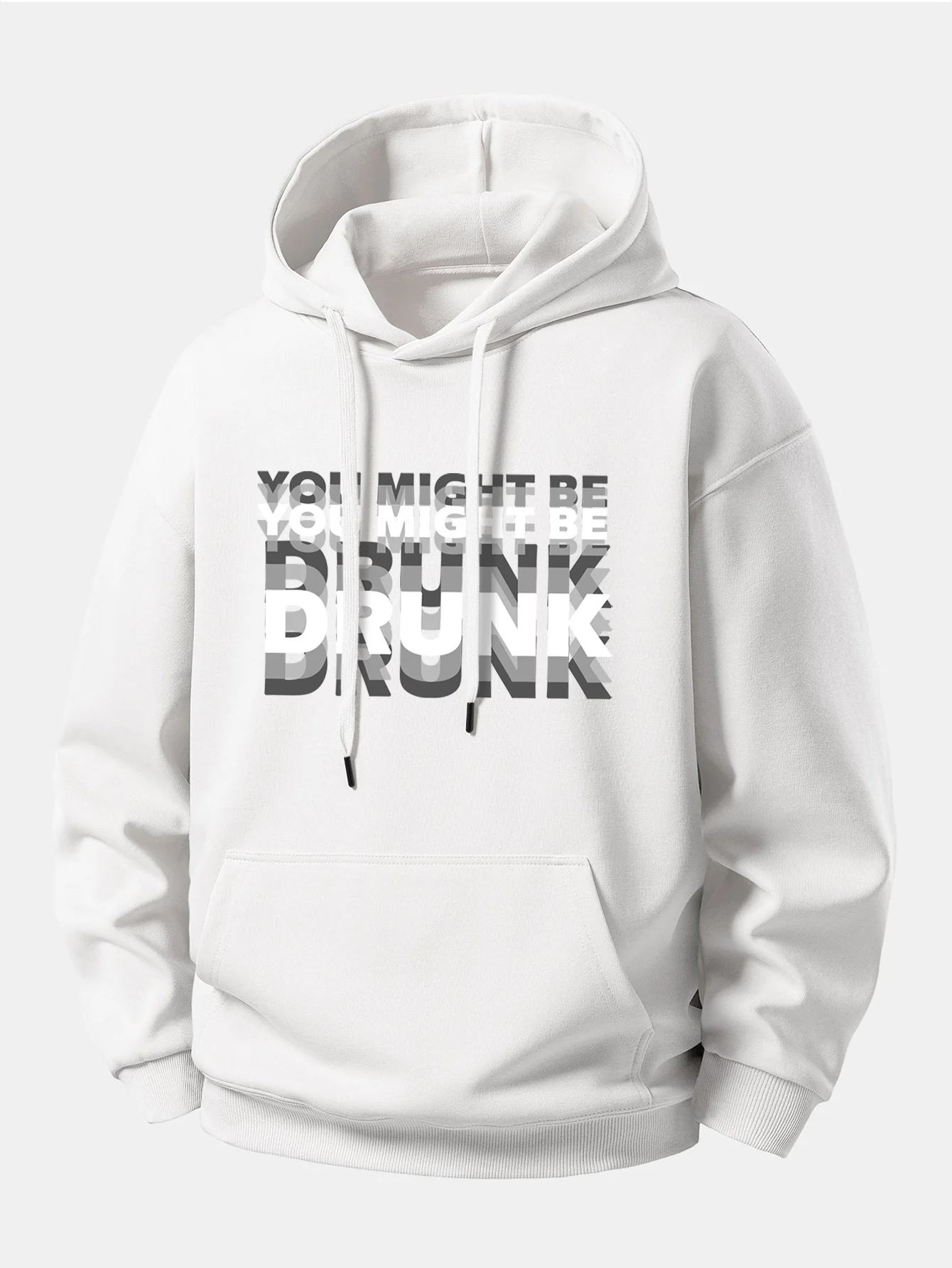 You Might Be Drunk Print Relax Fit Hoodie - Image 6