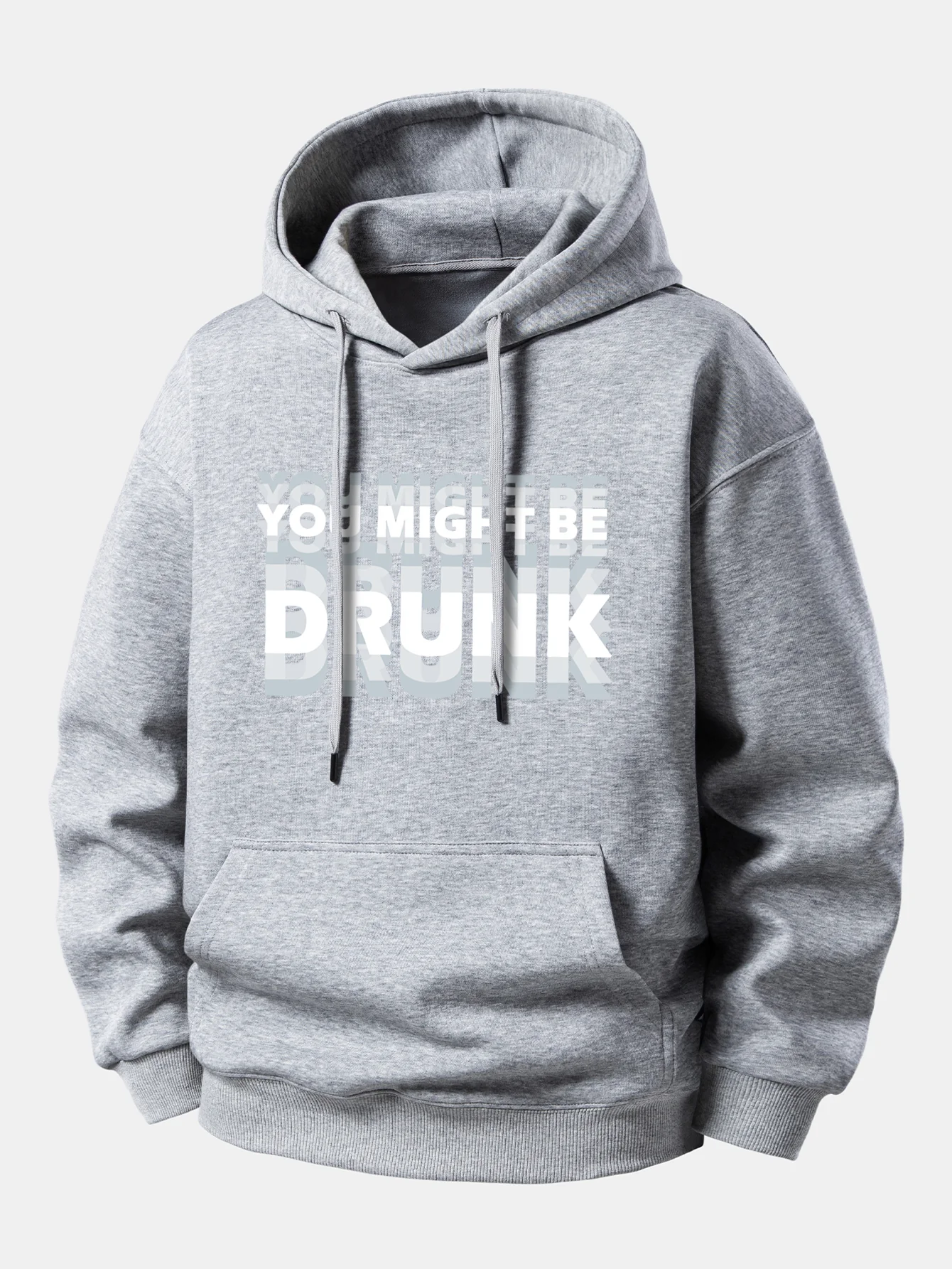 You Might Be Drunk Print Relax Fit Hoodie - Image 7