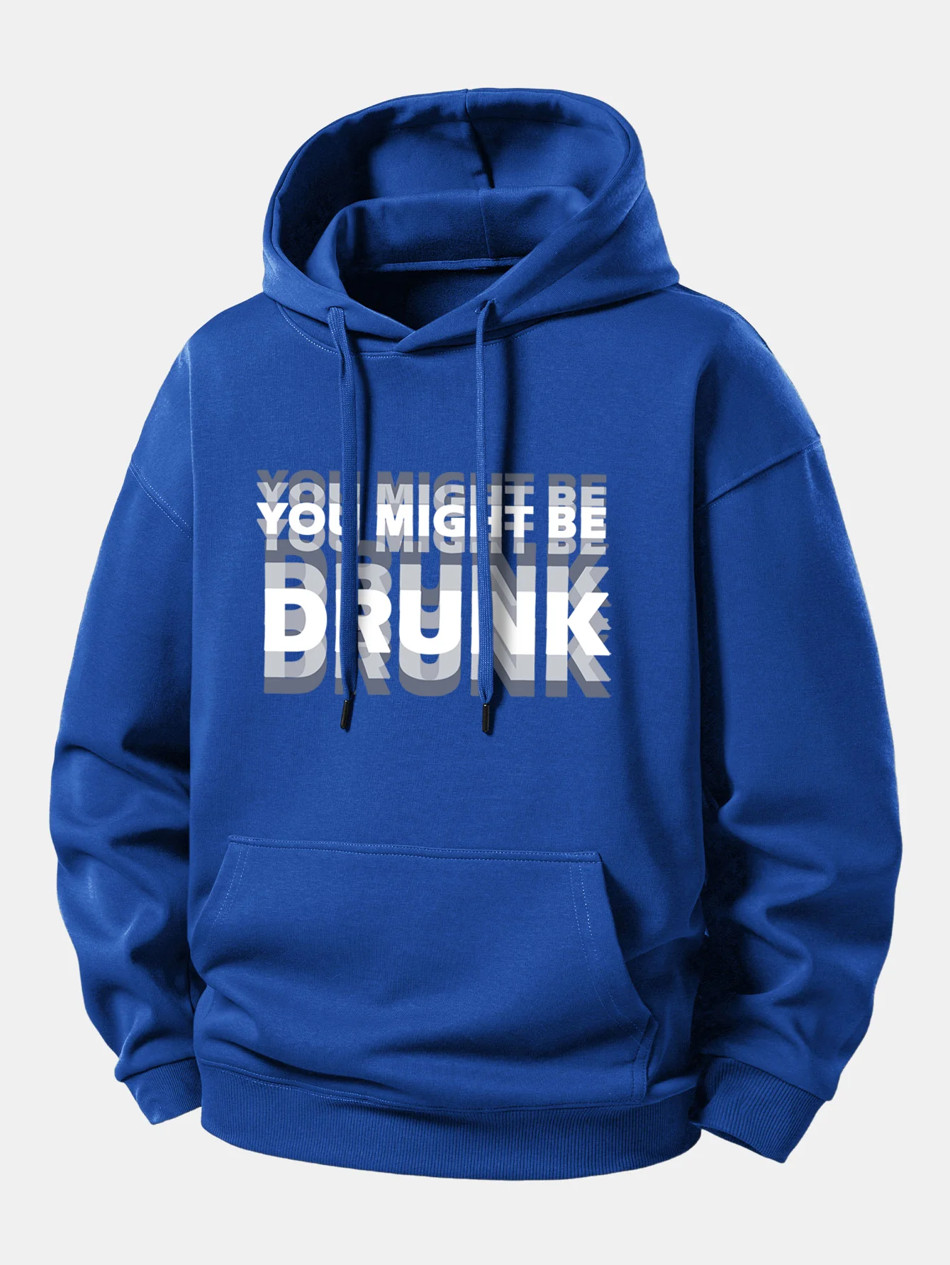 You Might Be Drunk Print Relax Fit Hoodie - Image 8