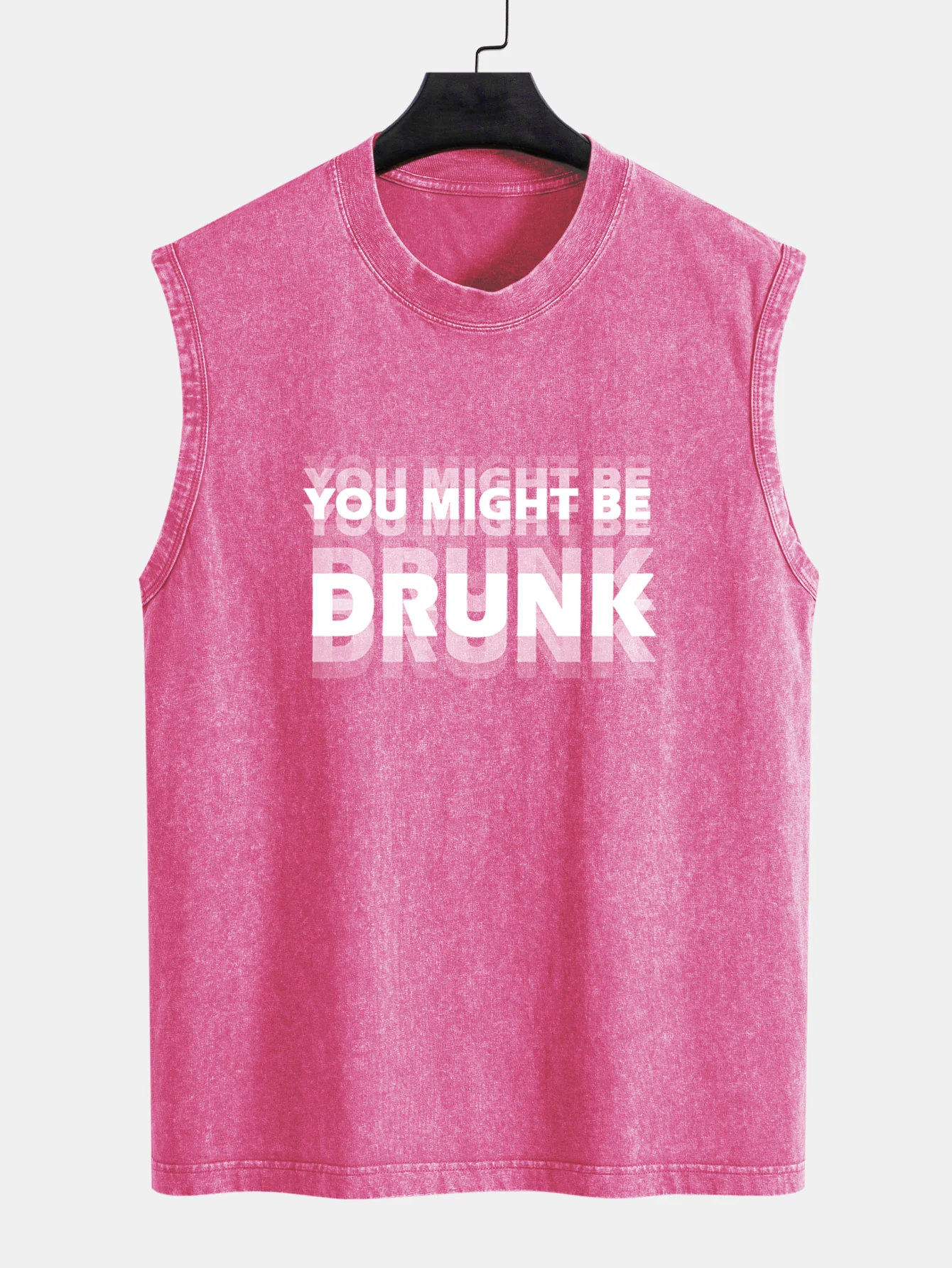 You Might Be Drunk Print Gewaschenes Abgenutztes Tanktop - Image 4
