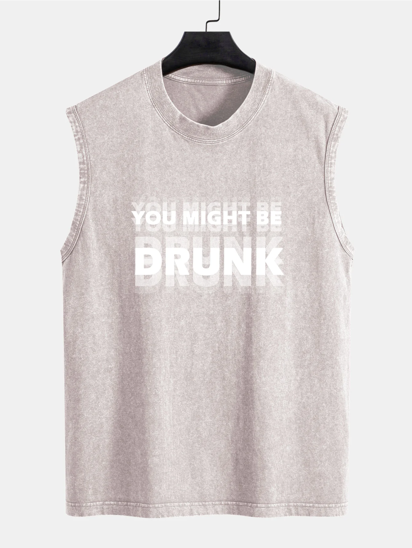 You Might Be Drunk Print Gewaschenes Abgenutztes Tanktop - Image 5