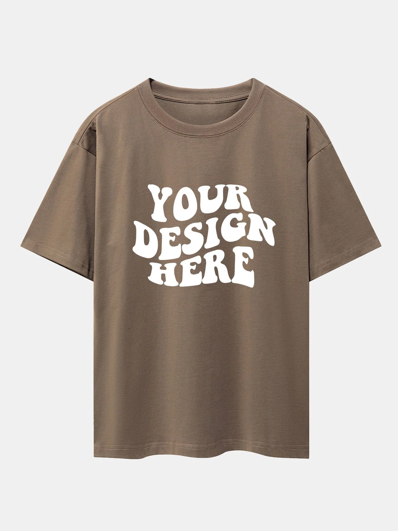 Ihr Design Hier Druck Drop Shoulder Oversize T-Shirt - Image 3