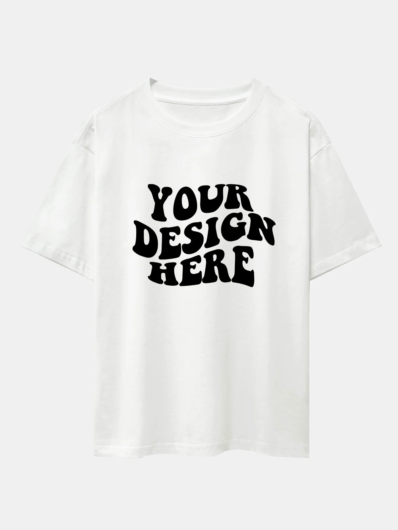 Ihr Design Hier Druck Drop Shoulder Oversize T-Shirt - Image 5