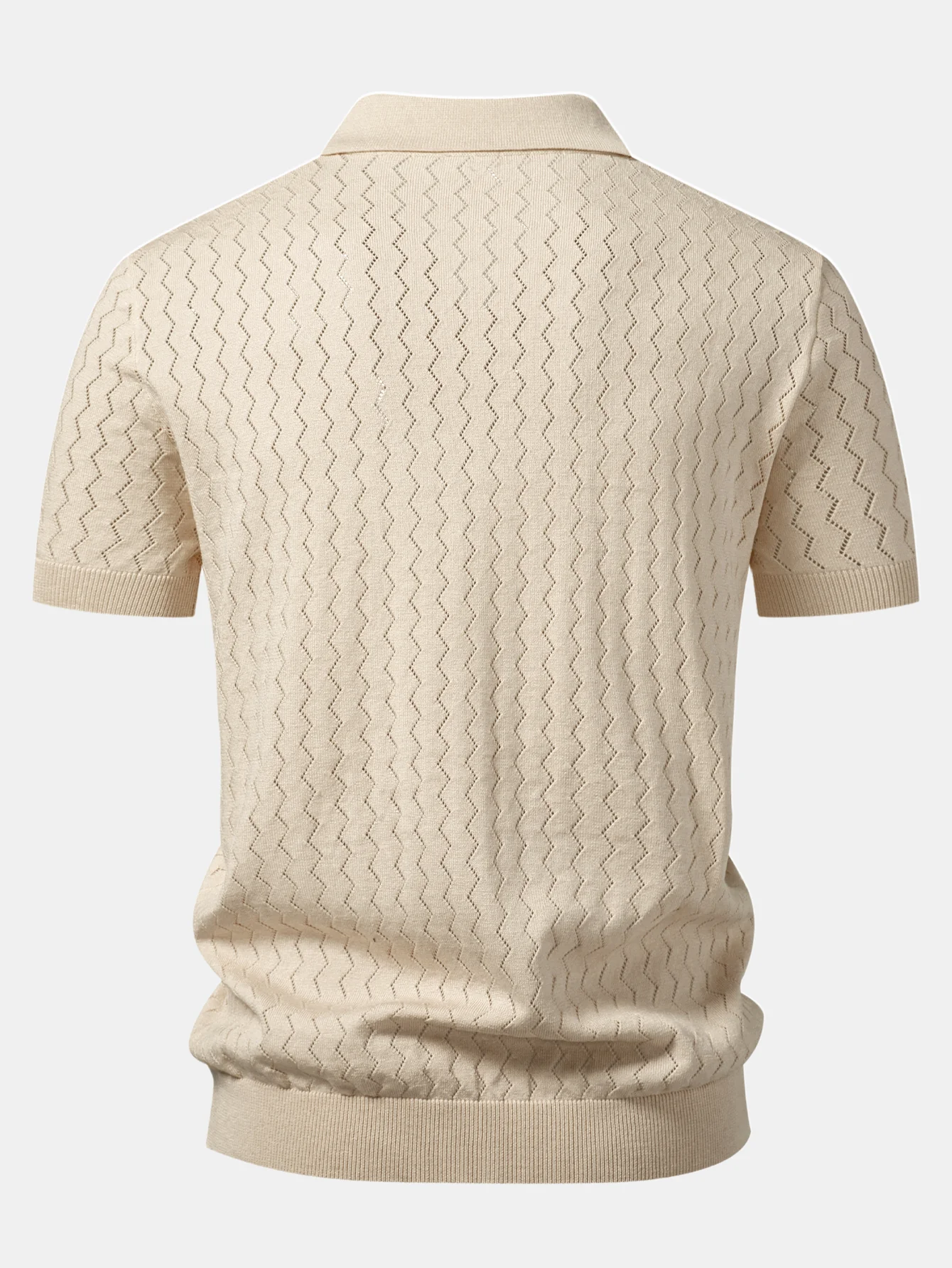 Zig Zag Open Knit  Polo - Image 2