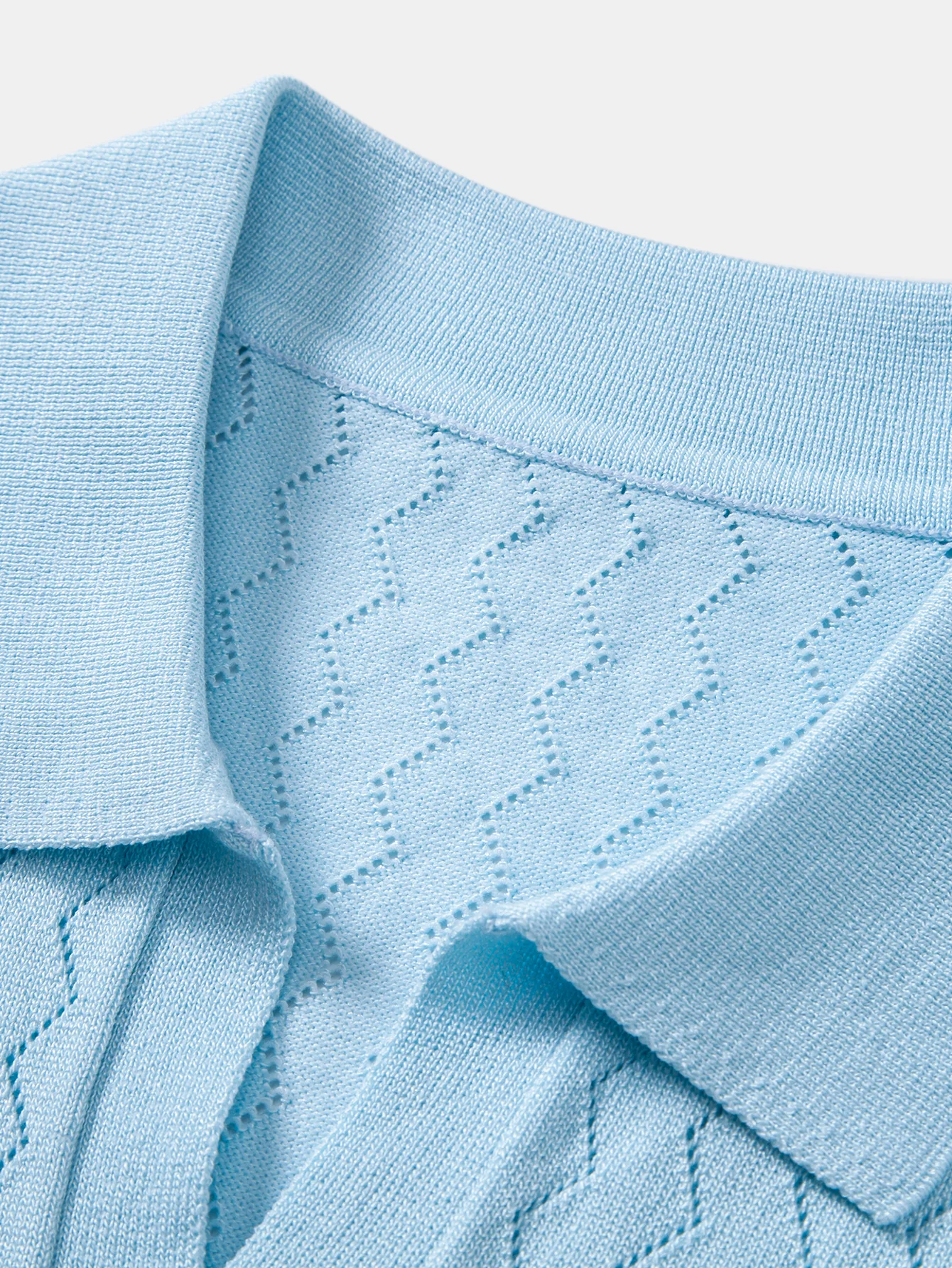Zig Zag Open Knit  Polo - Image 5