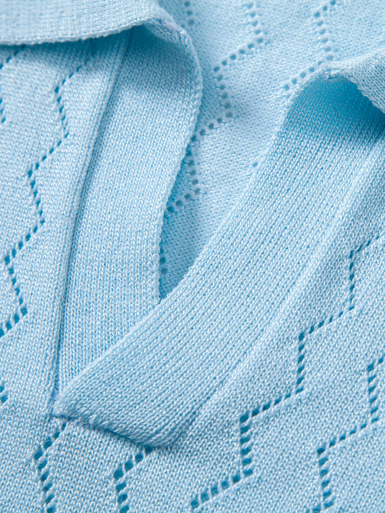Zig Zag Open Knit  Polo - Image 6
