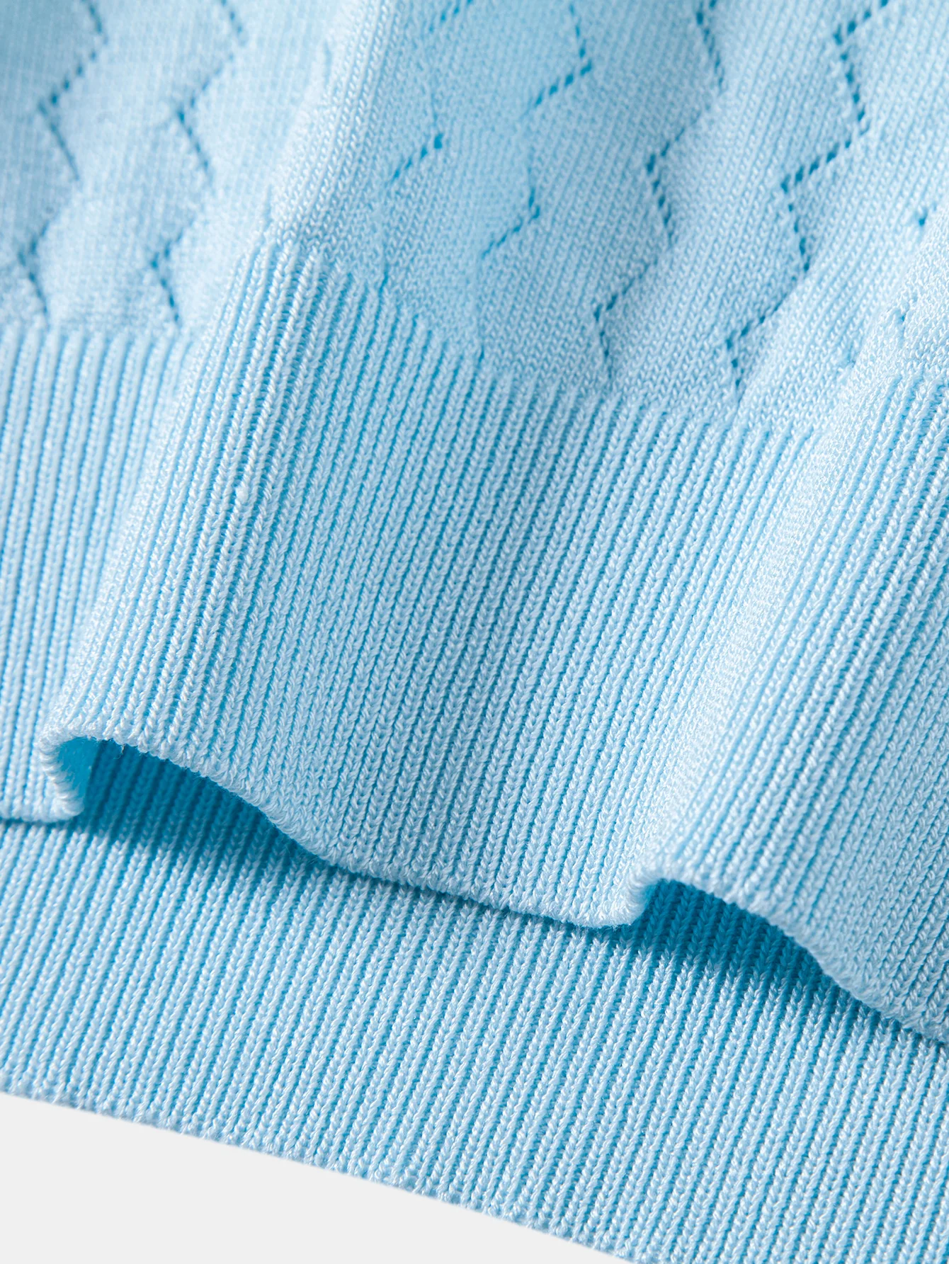 Zig Zag Open Knit  Polo - Image 7