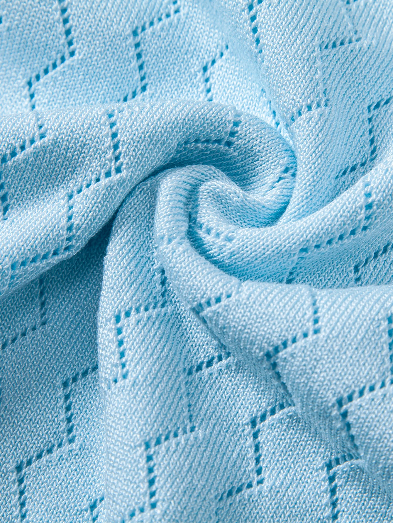 Zig Zag Open Knit  Polo - Image 8