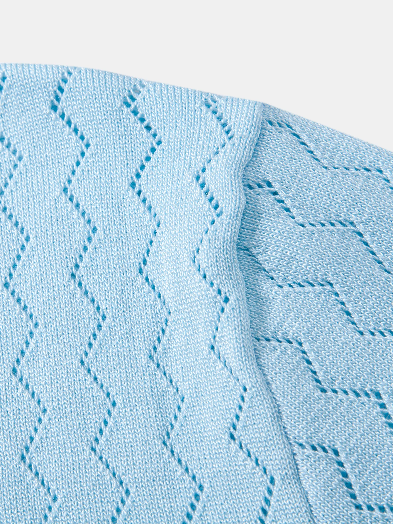 Zig Zag Open Knit  Polo - Image 9