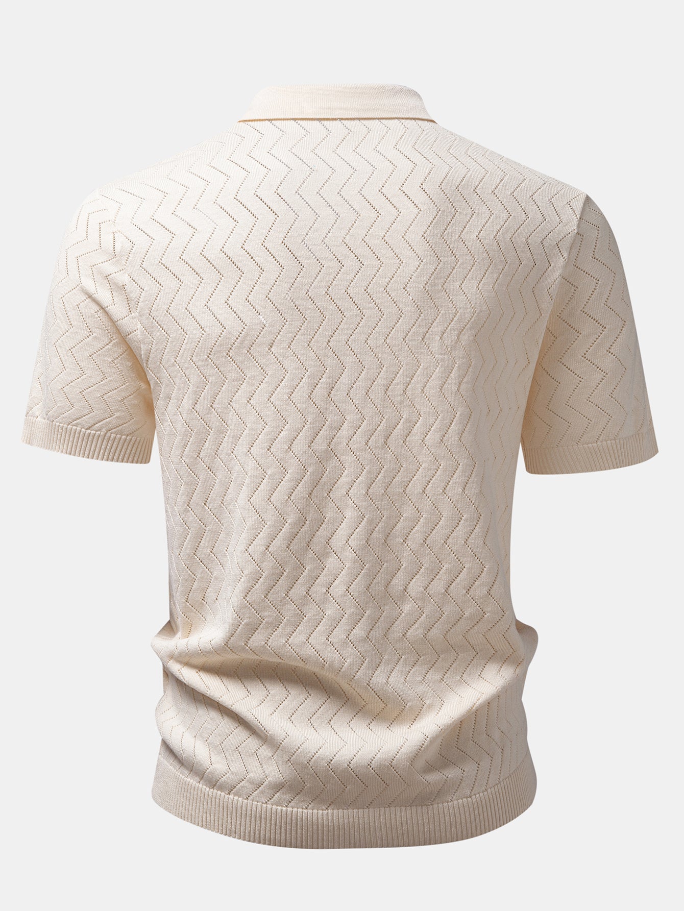 Zig Zag Open Knit Shirt - Image 2