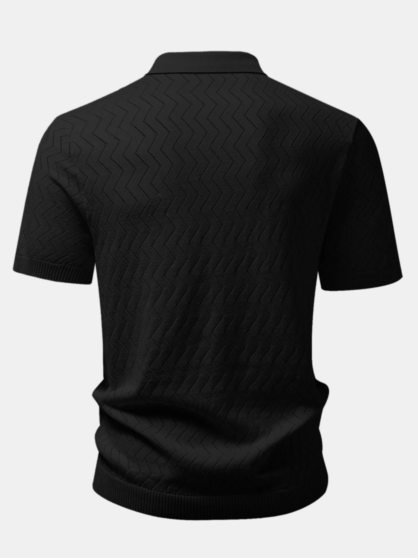 Zig Zag Open Knit Shirt - Image 4