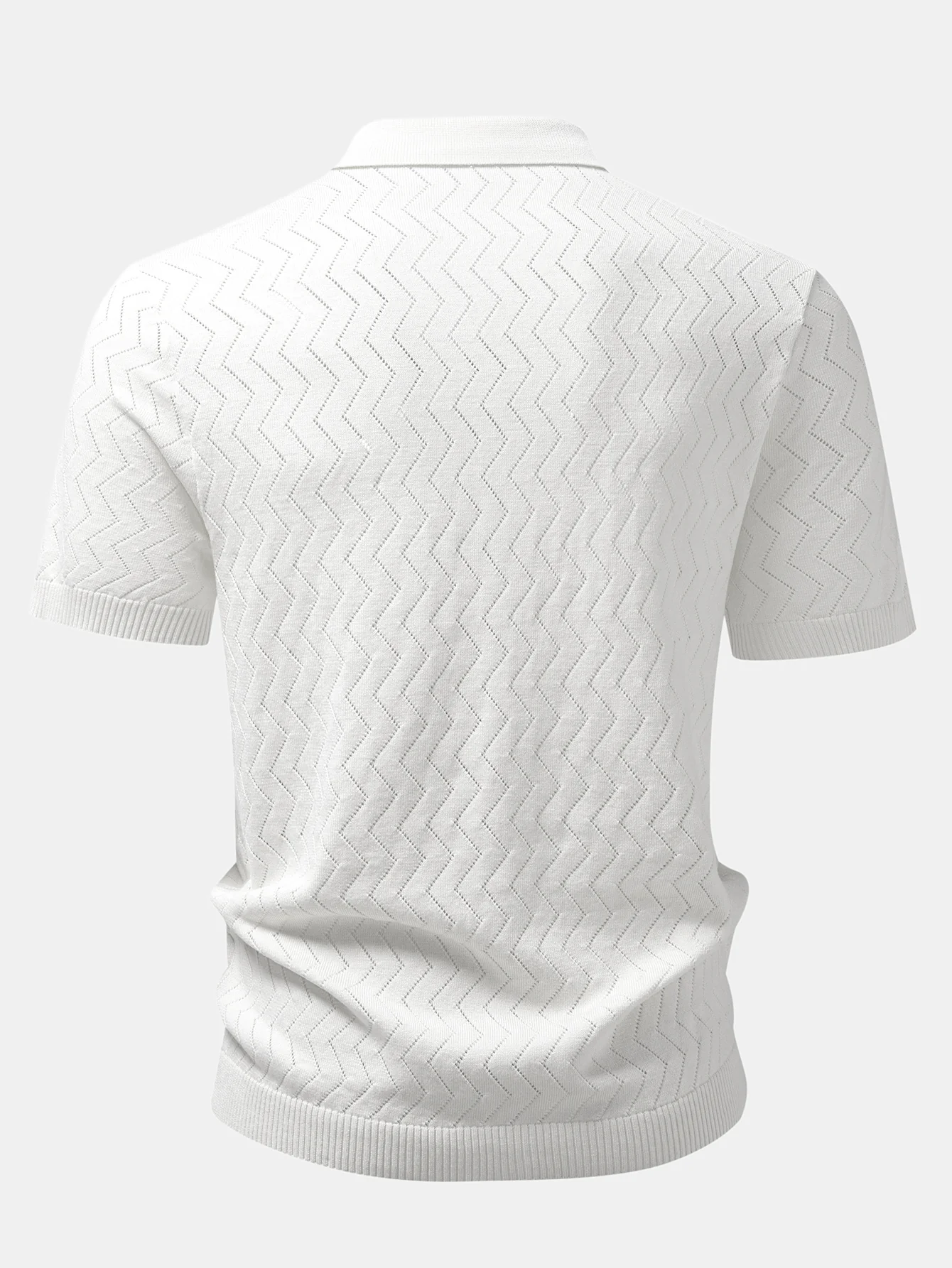 Zig Zag Open Knit Shirt - Image 6