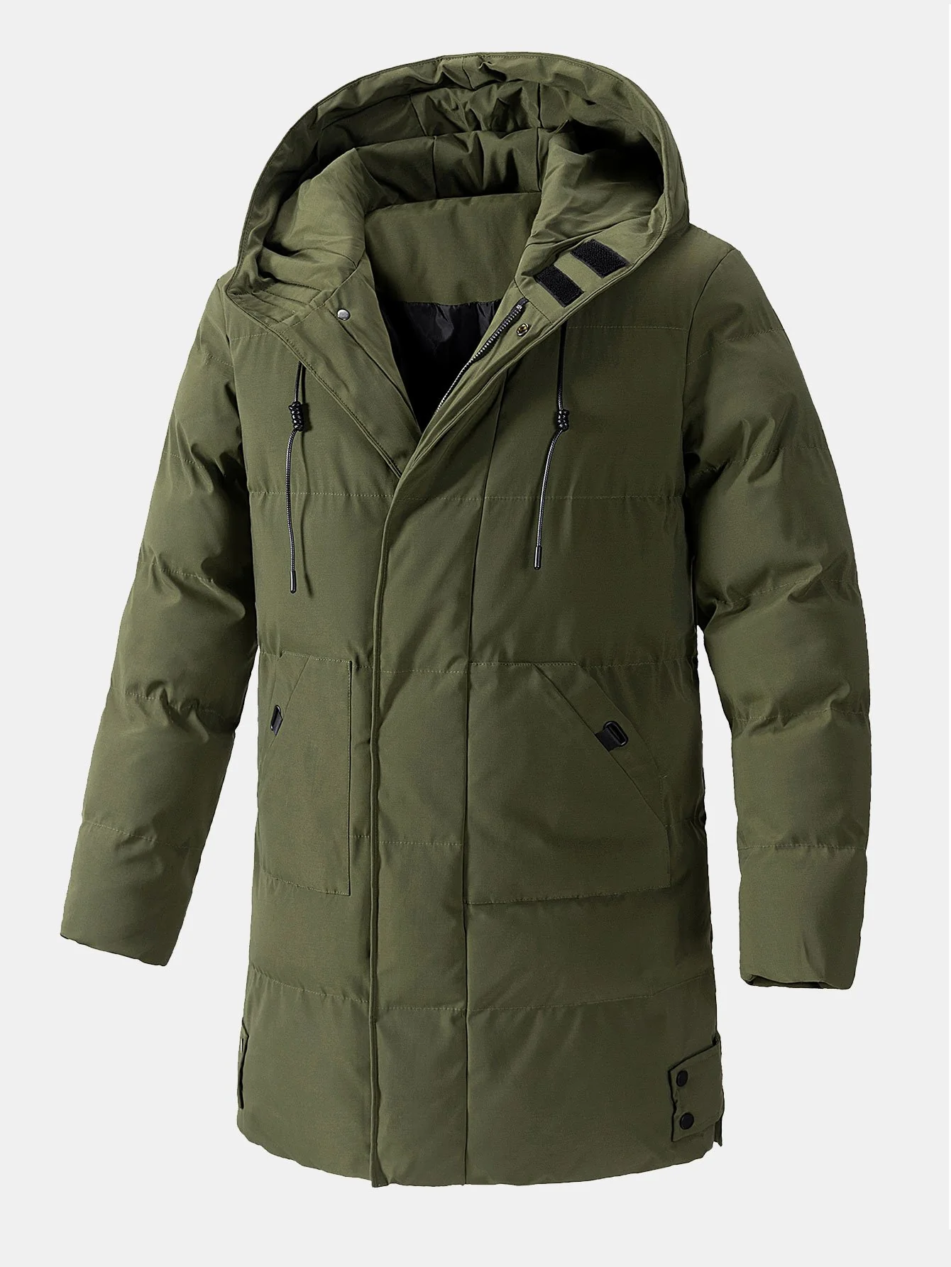 Lange Kapuzen-Pufferjacke - Image 3