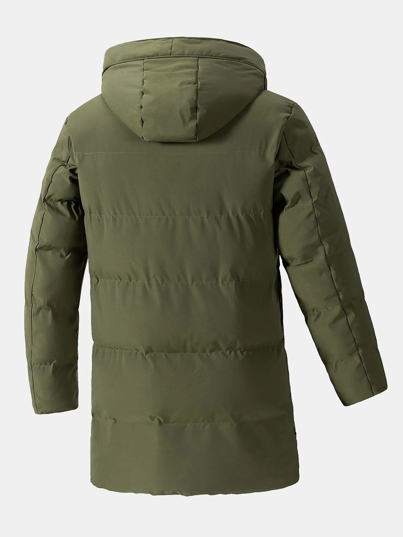 Lange Kapuzen-Pufferjacke - Image 4