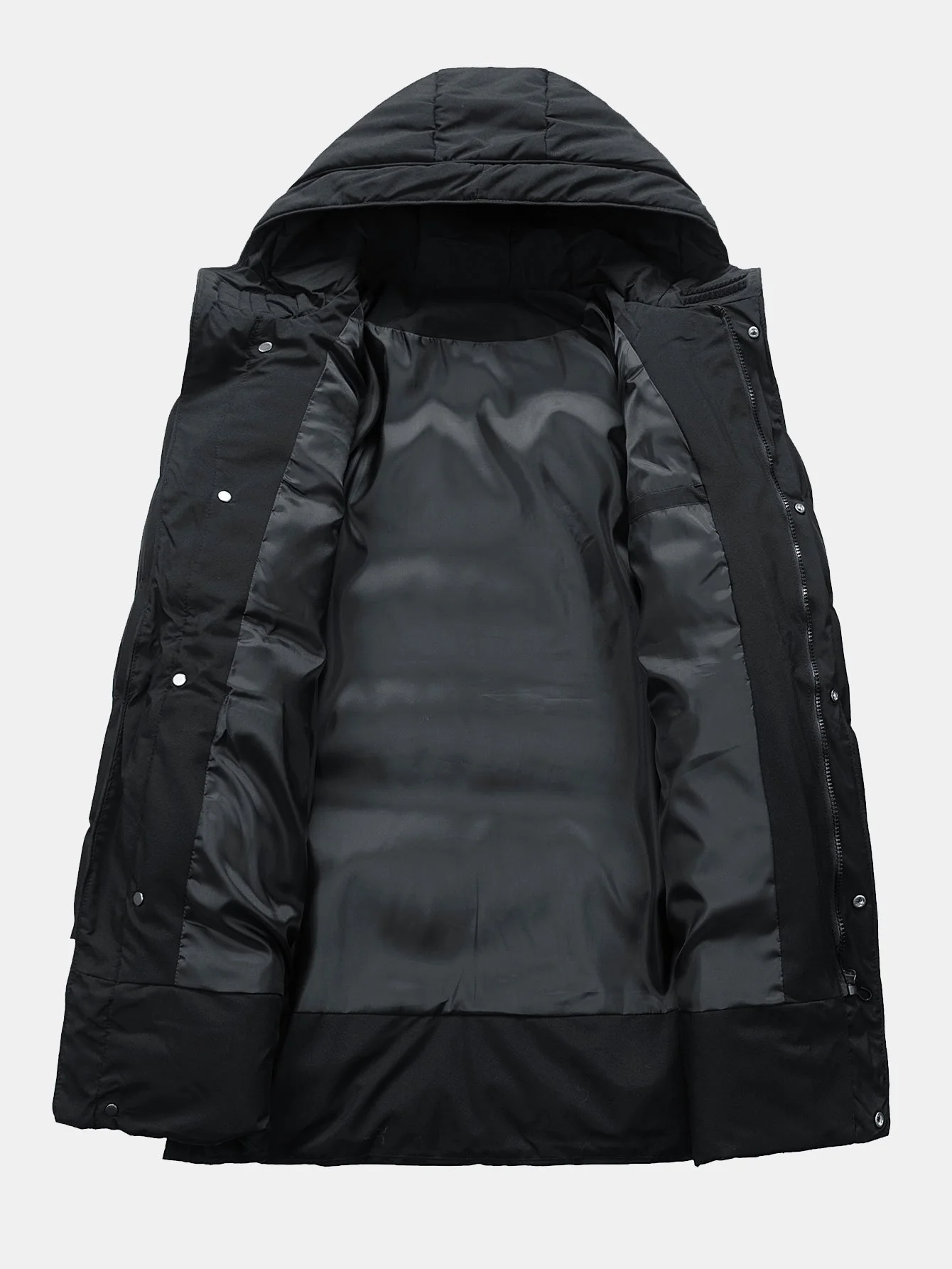 Lange Kapuzen-Pufferjacke - Image 5