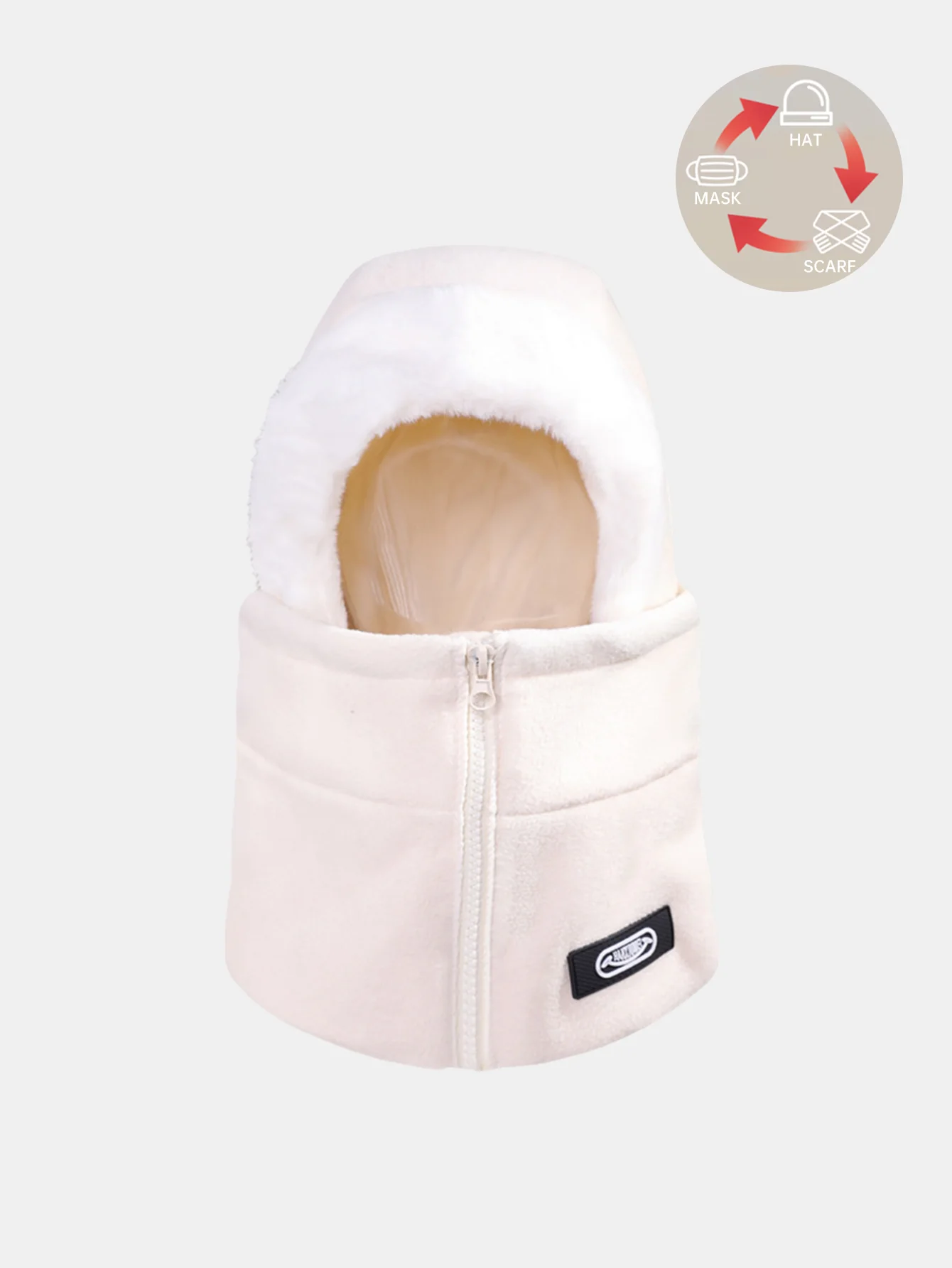 Zippered Windproof Thickened Warm Balaclava Hat - Image 2