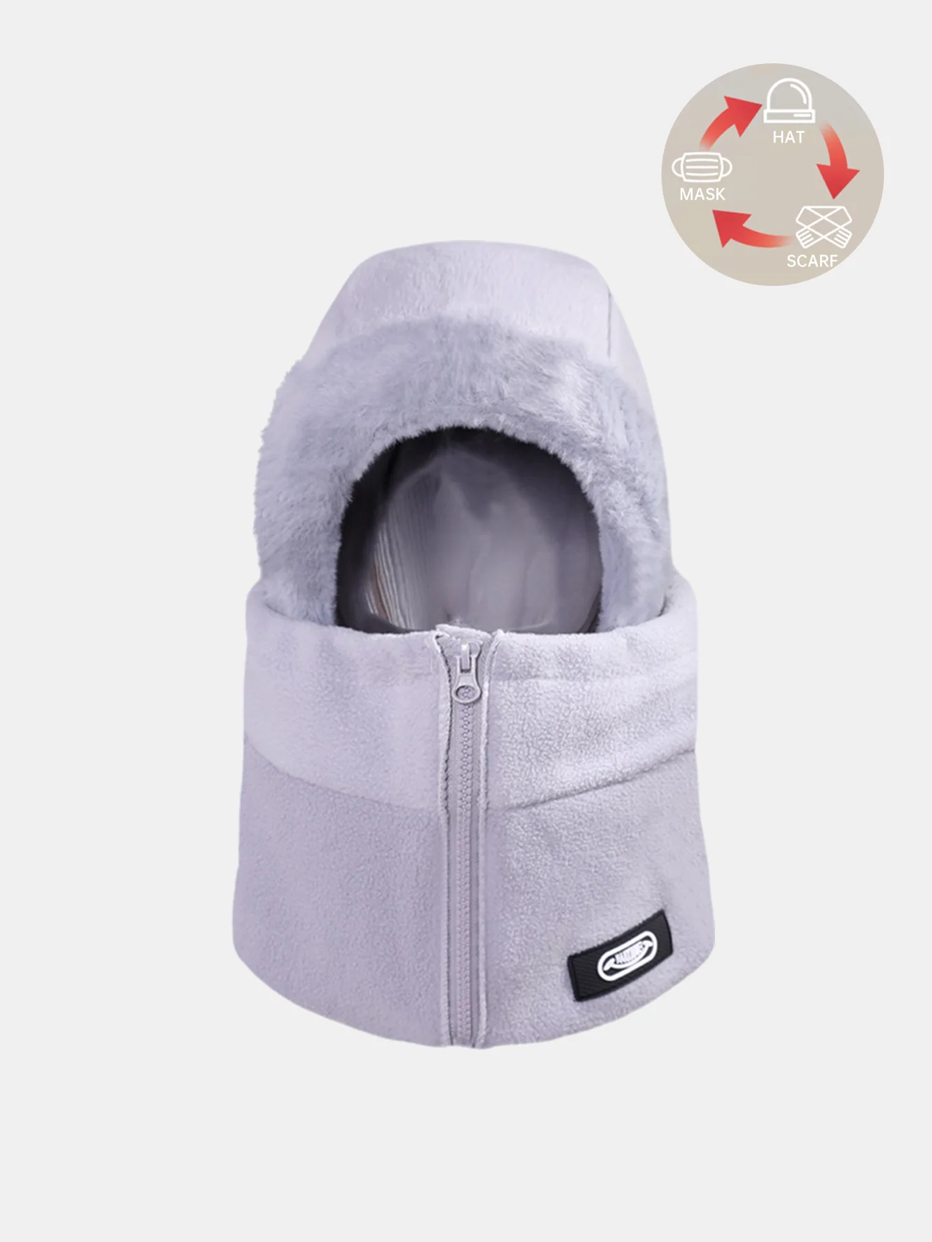 Zippered Windproof Thickened Warm Balaclava Hat - Image 5