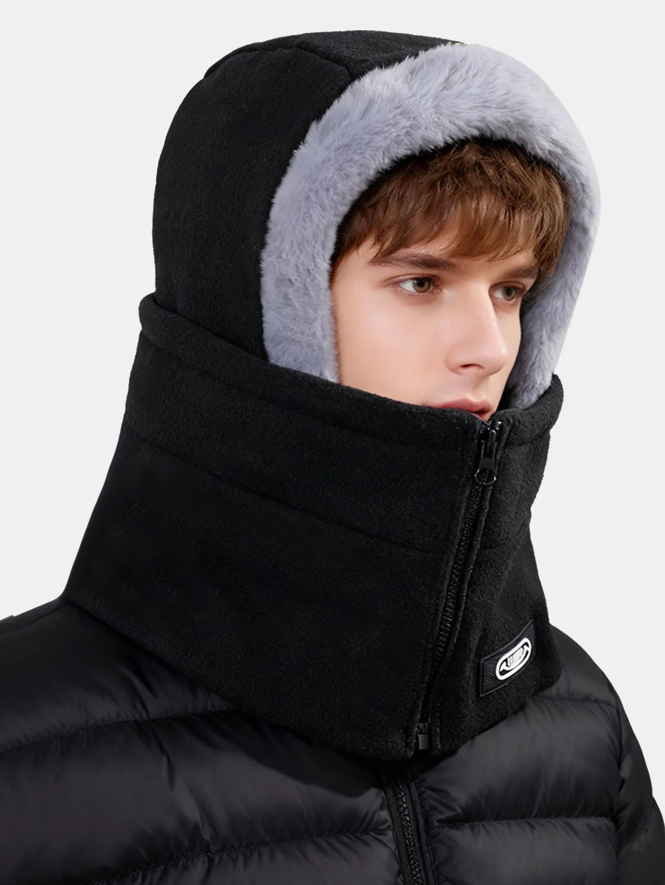 Zippered Windproof Thickened Warm Balaclava Hat - Image 6